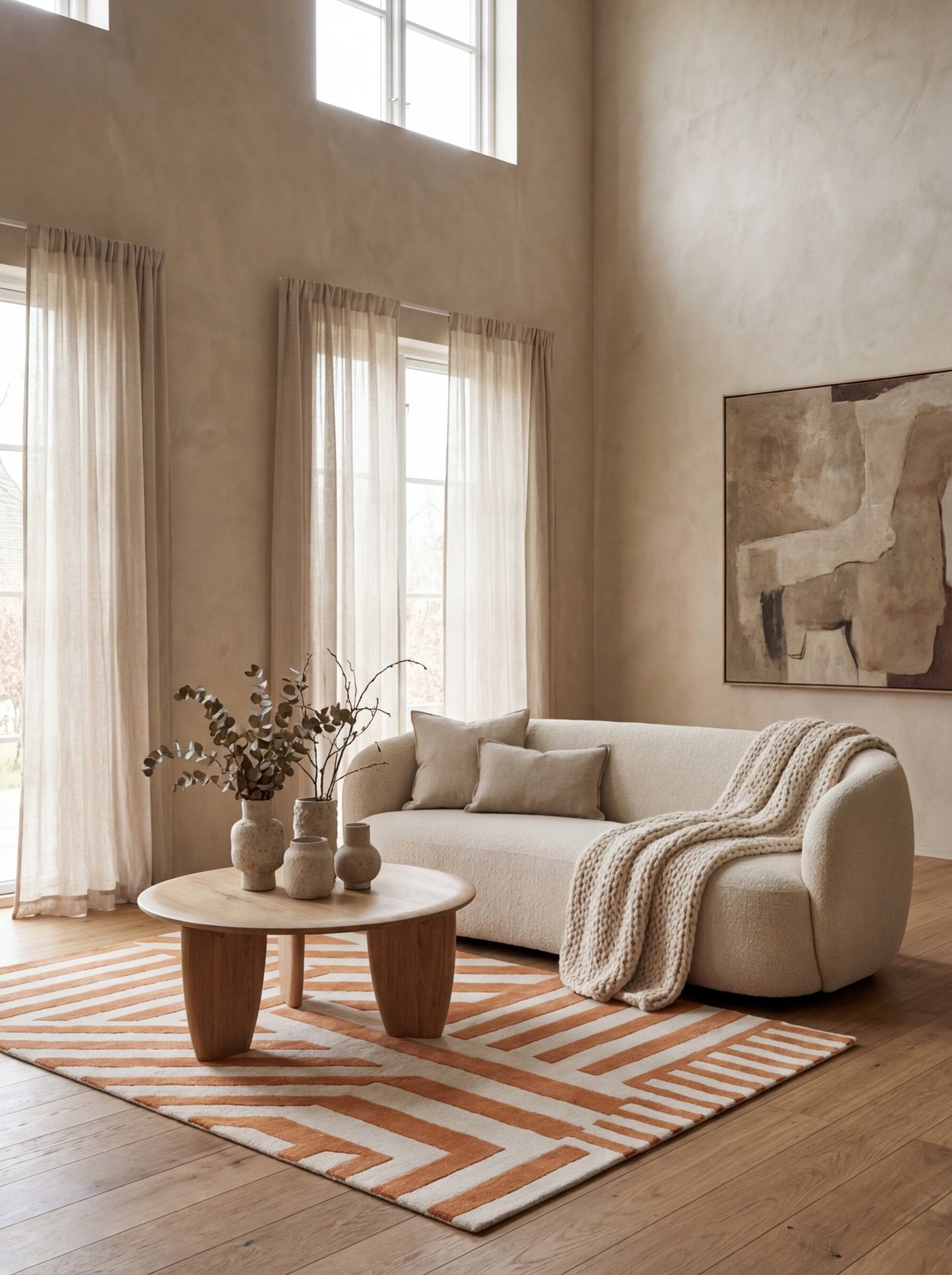 Zoye — Handgefertigt, 160x230 cm, Bunt, 50% Schurwolle, 50% Viskose | Detail view