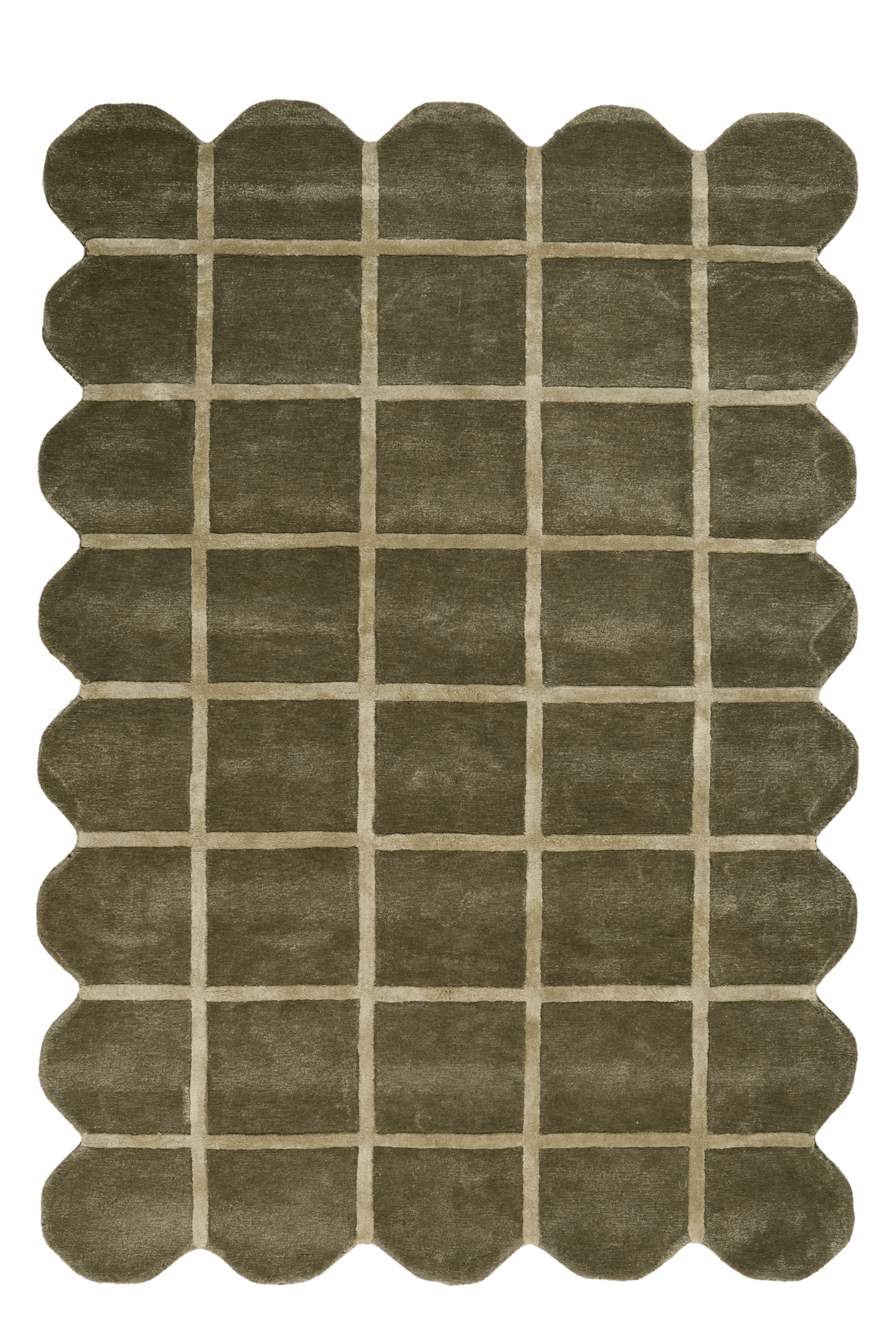 Claire — Hand-knotted, 230x160 cm, Green, 50% Schurwolle, 50% Viskose | Main view