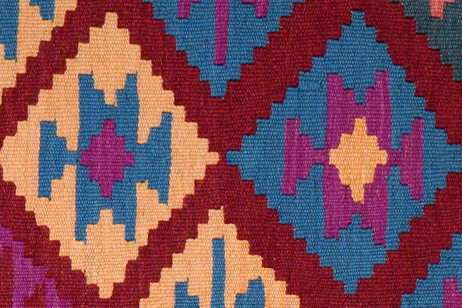 Kelim Gashgai — Handmade, 59x91 cm, Red, 100% Virgin Wool | View 5