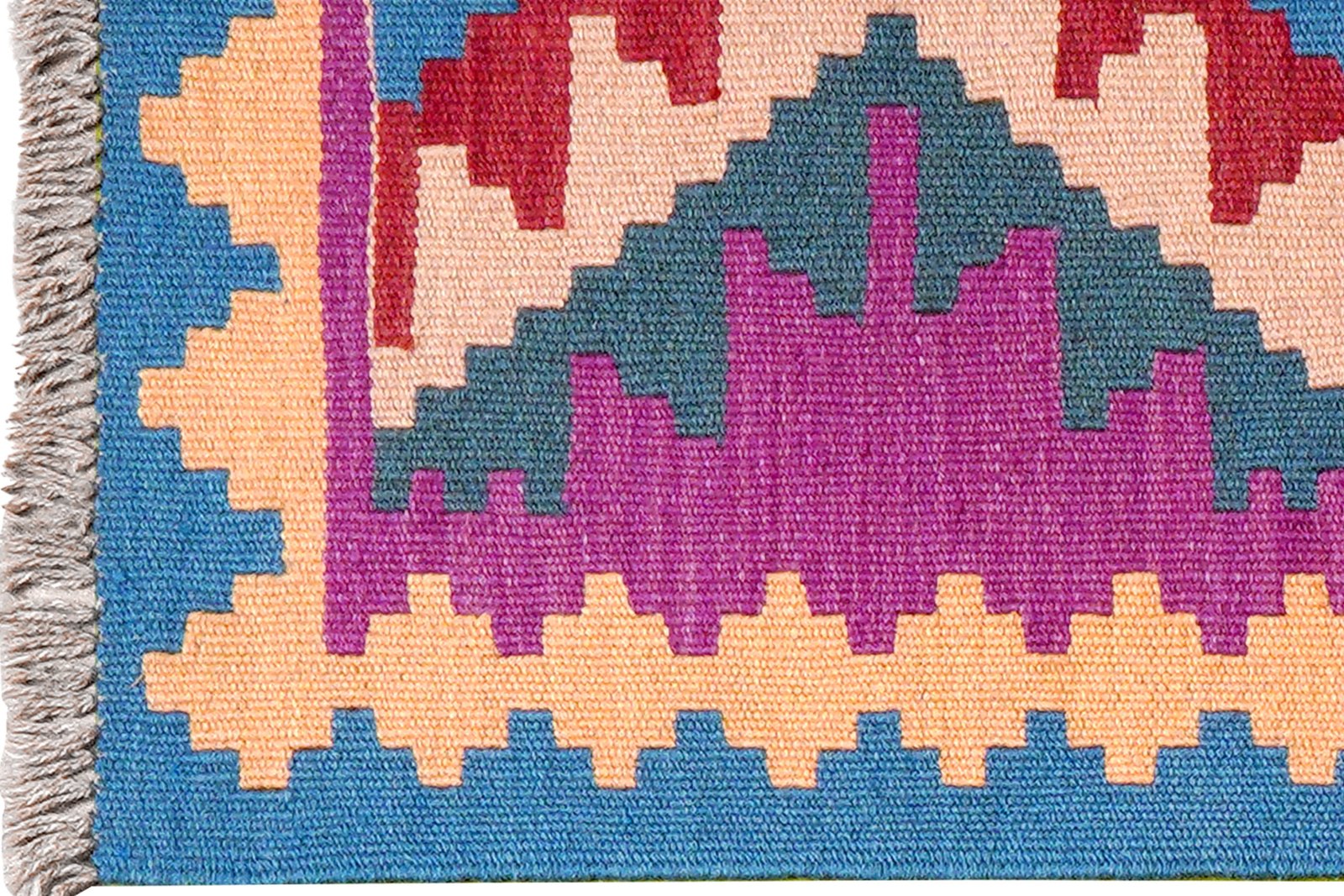 Kelim Gashgai — Handmade, 62x87 cm, Violett, 100% Virgin Wool | View 3