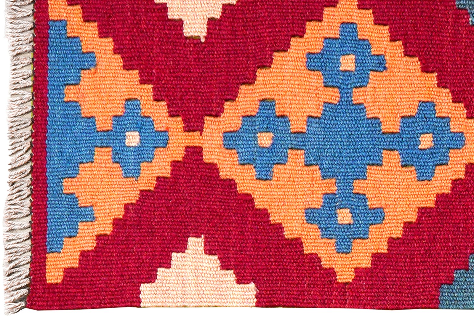 Kelim Gashgai — Handmade, 63x91 cm, Red, 100% Virgin Wool | View 3