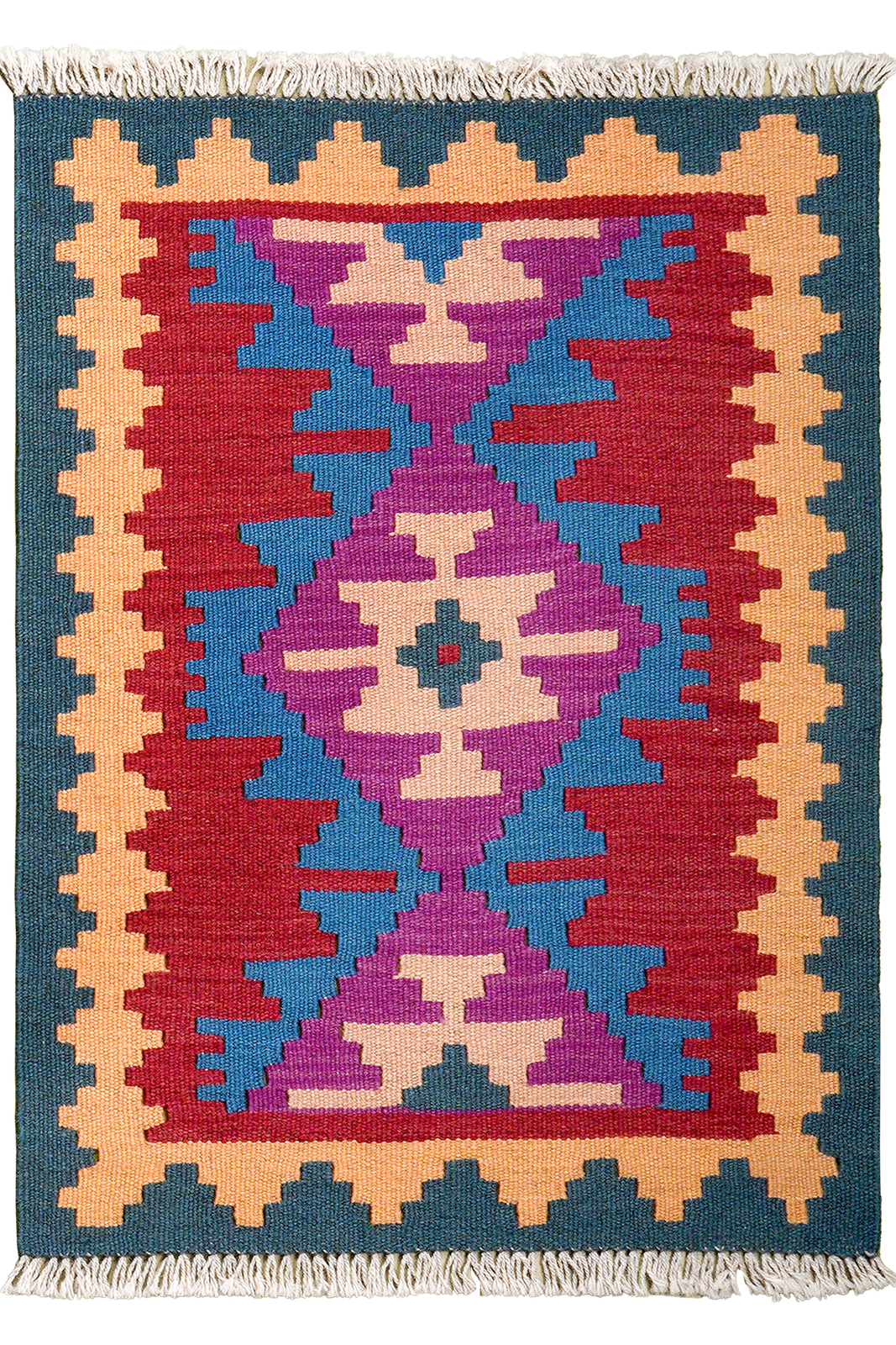 Kelim Gashgai — Handmade, 62x84 cm, Multicolor, 100% Virgin Wool | Main view