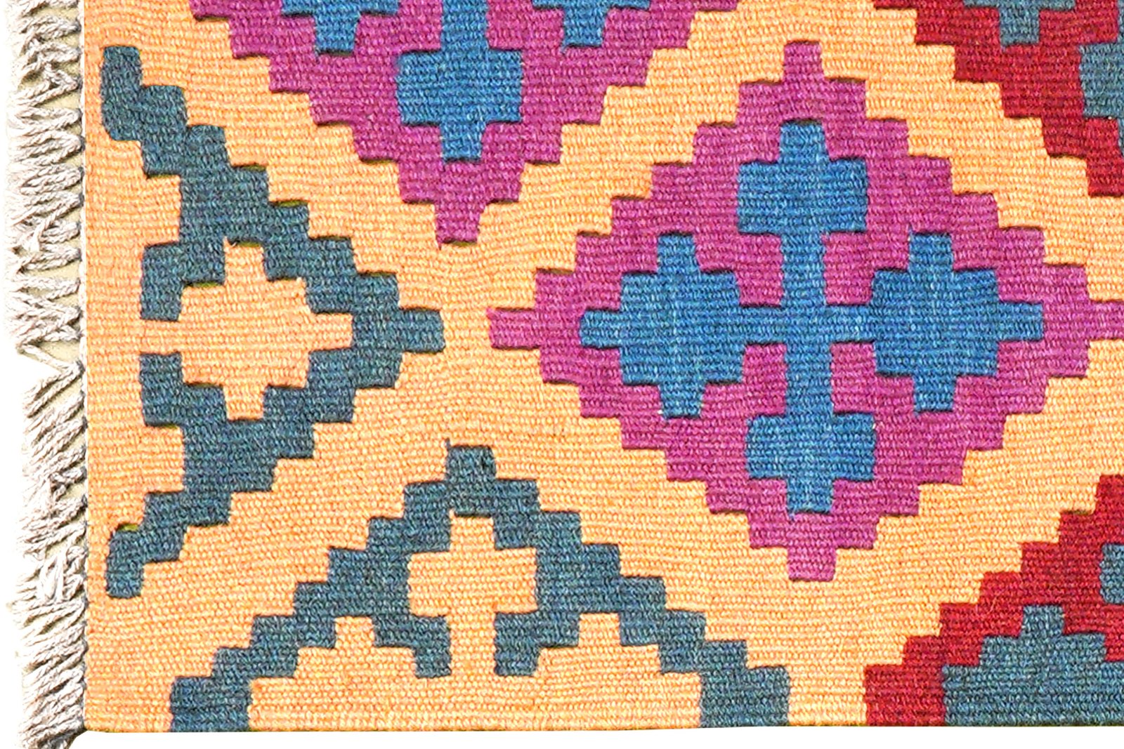 Kelim Gashgai — Handmade, 67x89 cm, Beige, 100% Virgin Wool | View 3