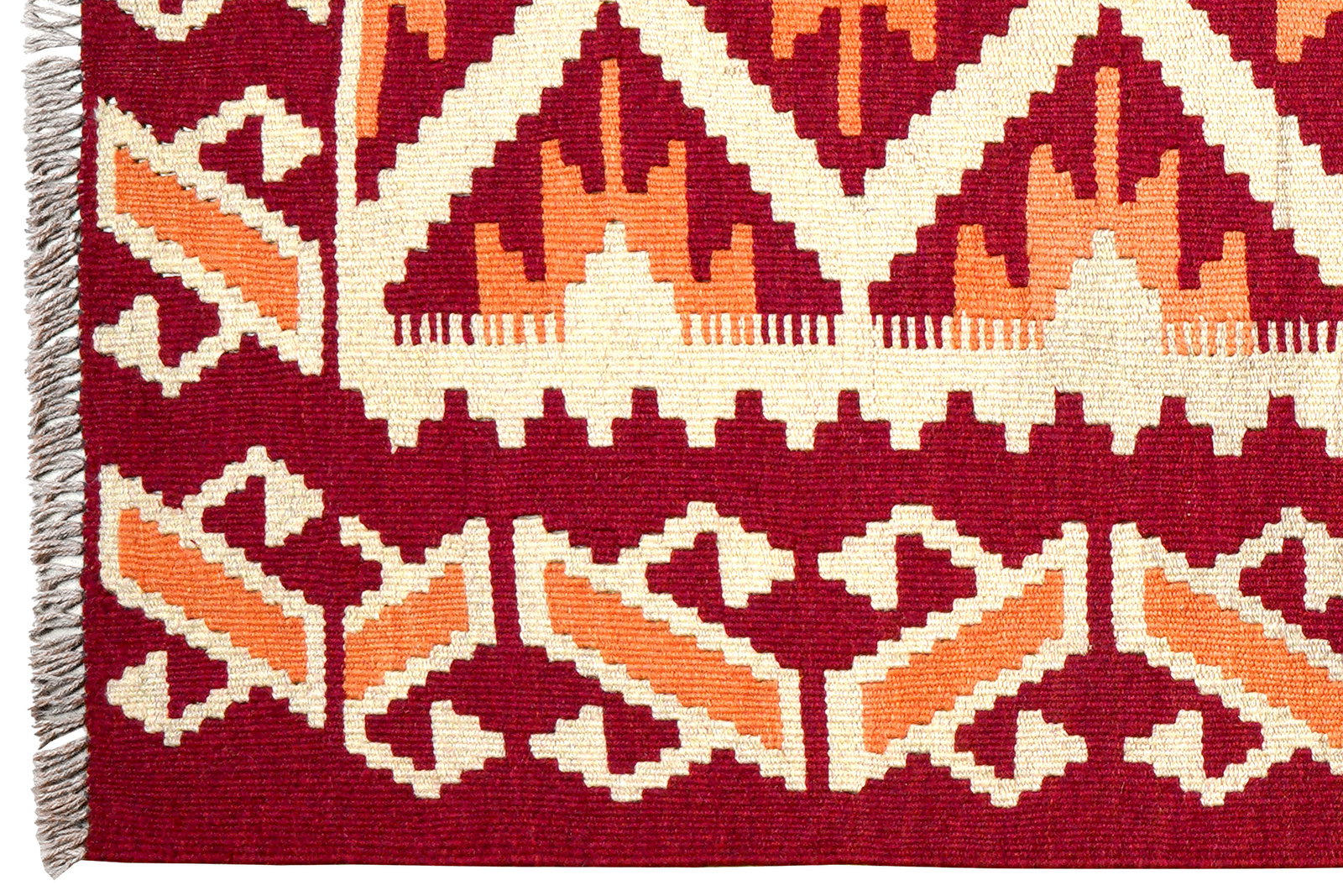 Kelim Gashgai — Handgefertigt, 154x103 cm, Rot, 100% Virgin Wool | View 4