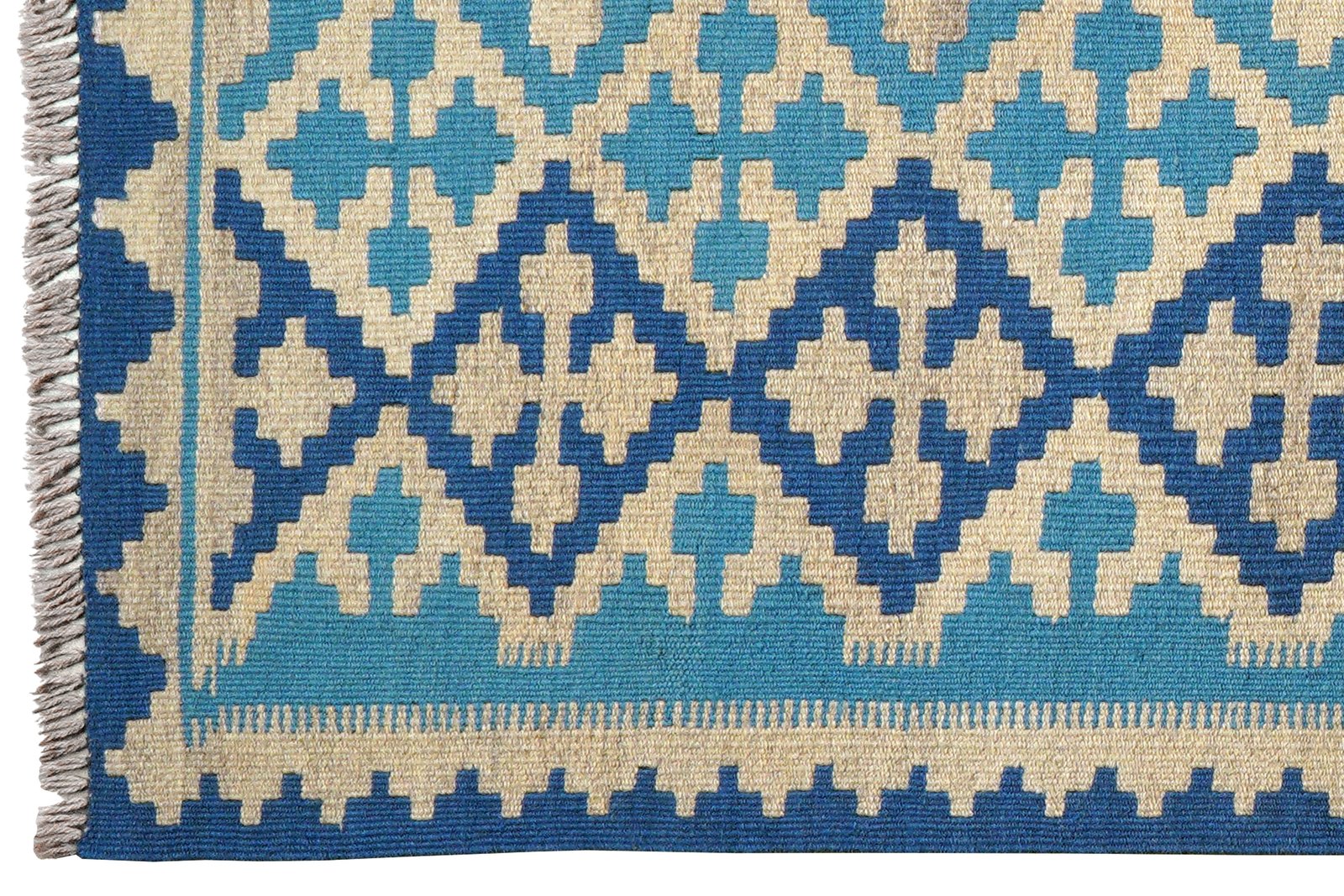 Kelim Gashgai — Handmade, 104x160 cm, Blue, 100% Virgin Wool | View 3