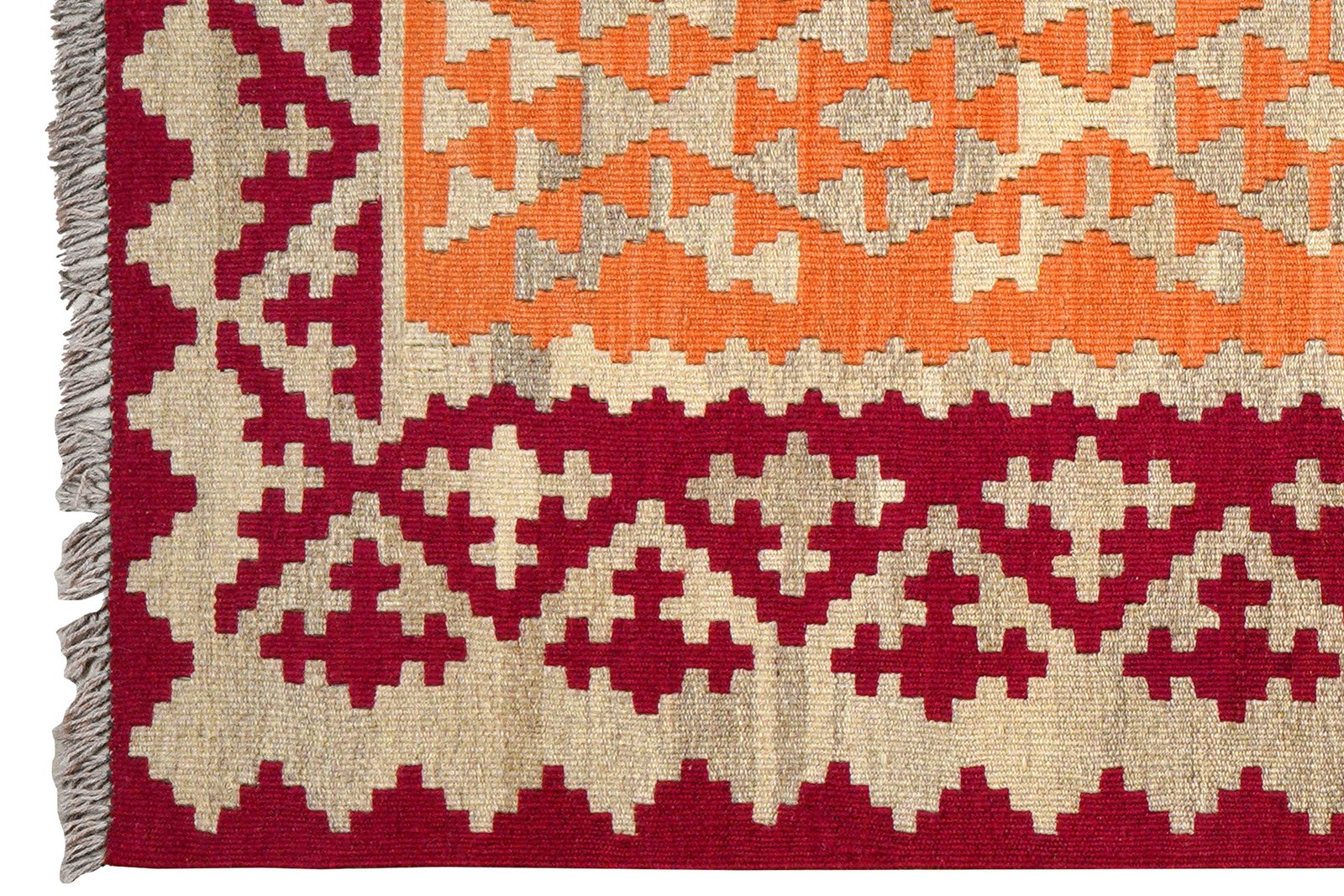 Kelim Gashgai — Handmade, 105x148 cm, Yellow, 100% Virgin Wool | View 3