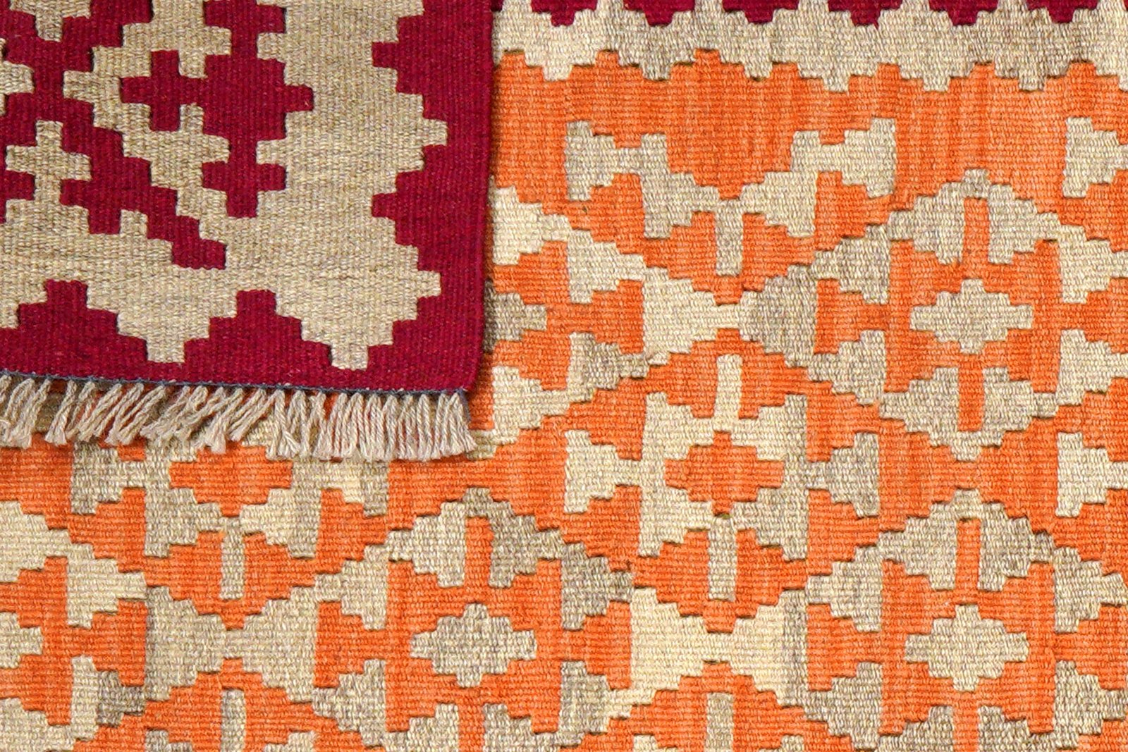Kelim Gashgai — Handmade, 105x148 cm, Yellow, 100% Virgin Wool | View 6