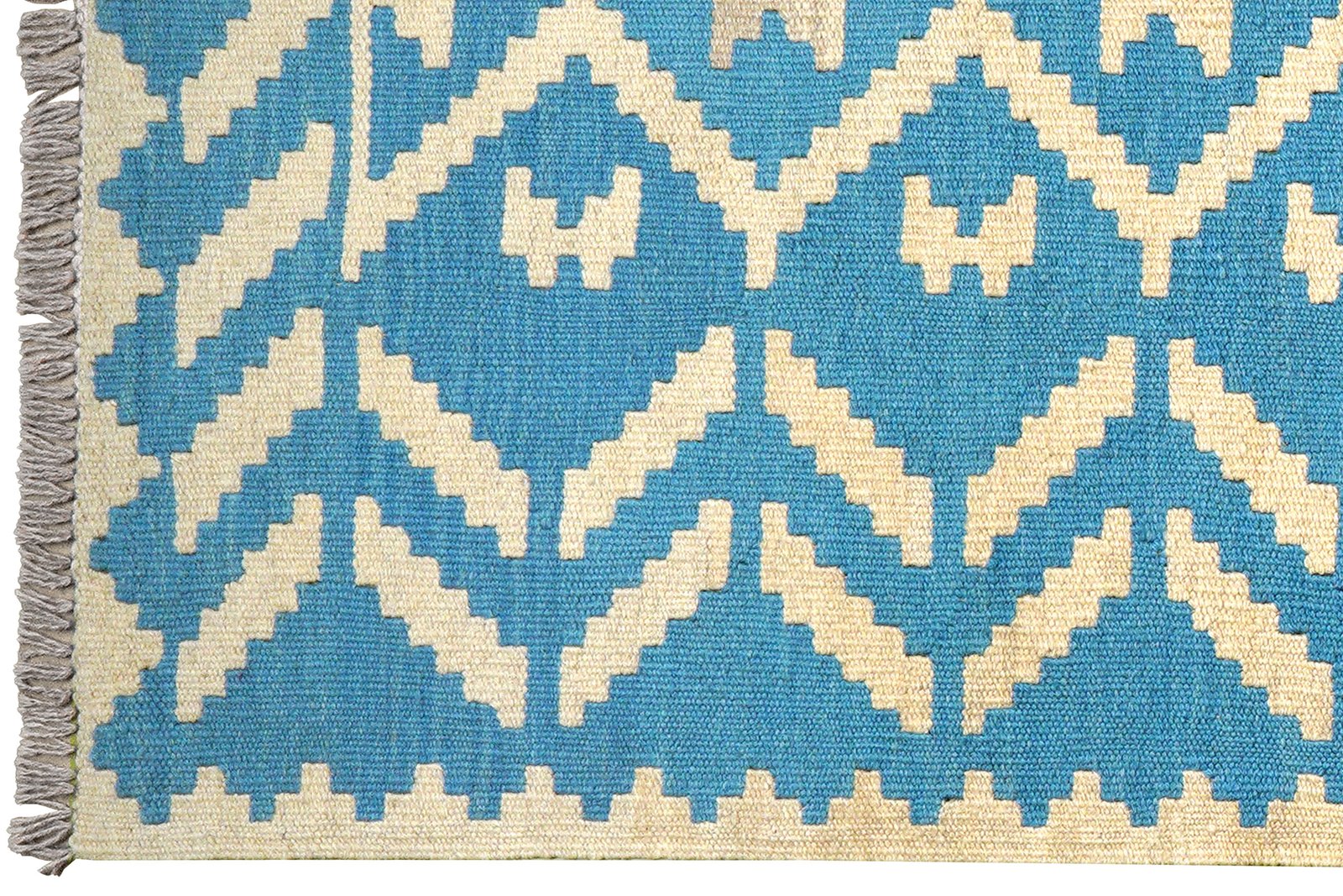 Kelim Gashgai — Handmade, 102x155 cm, Blue, 100% Virgin Wool | View 3