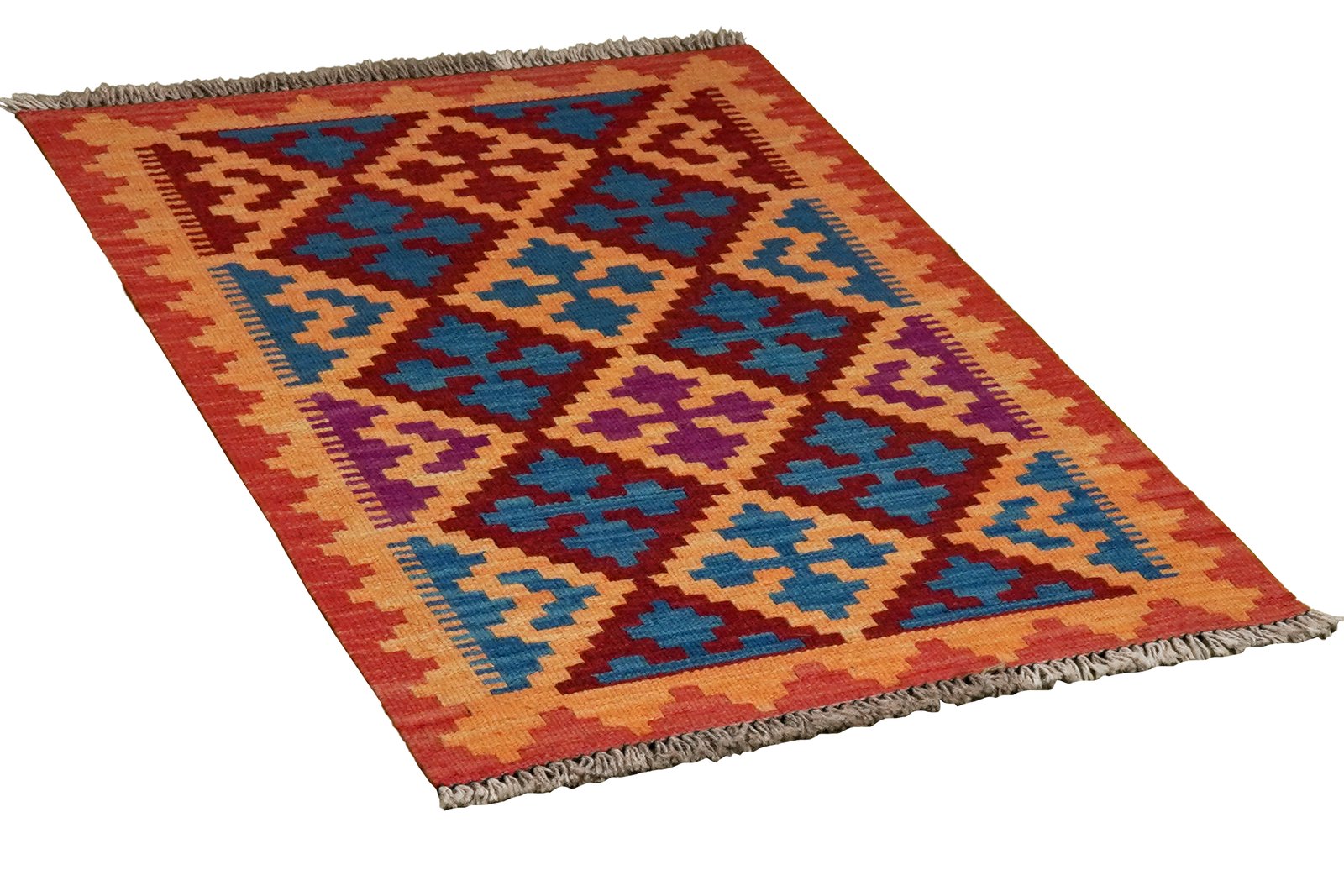 Kelim Gashgai — Handmade, 62x101 cm, Multicolor, 100% Virgin Wool | View 4