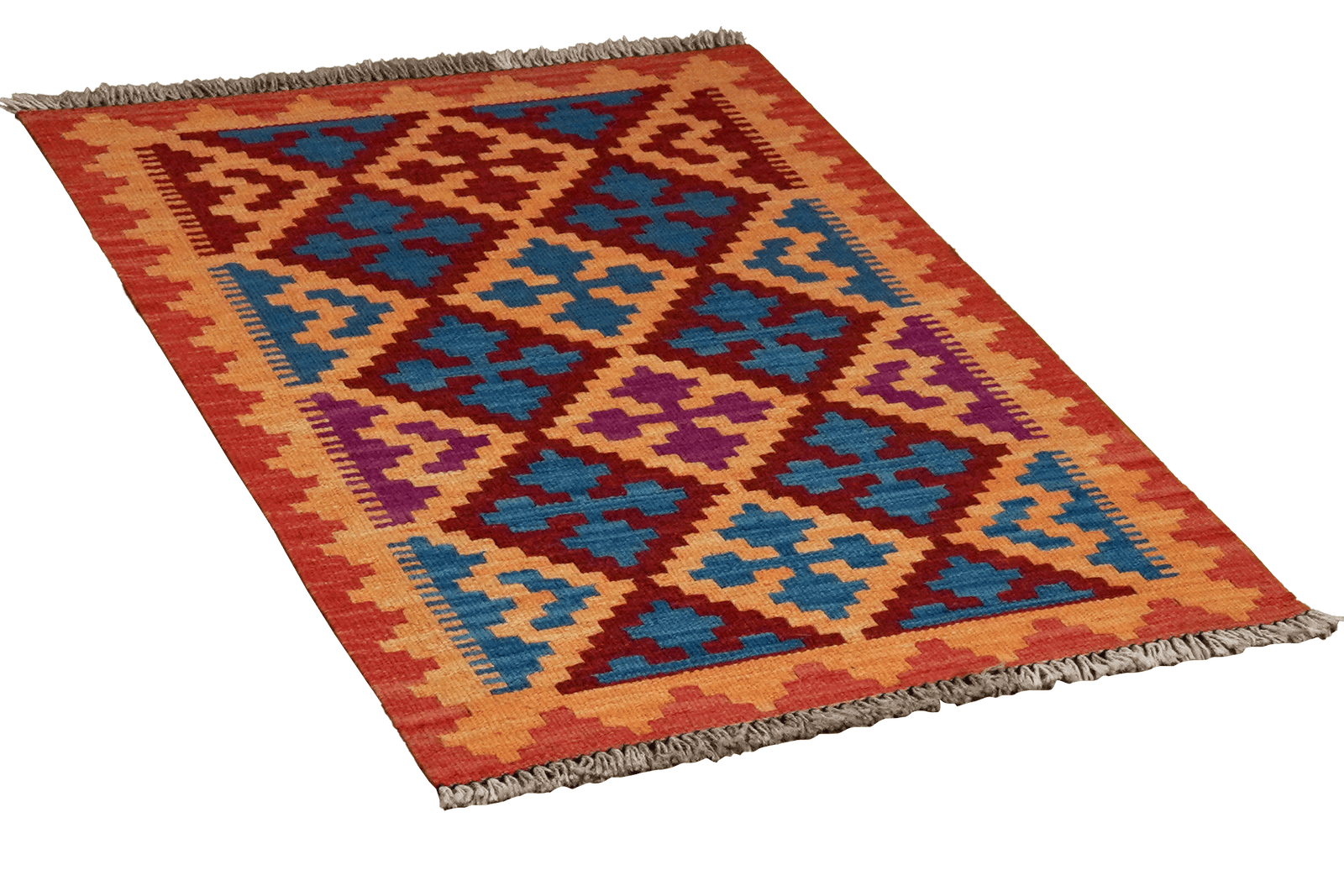 Kelim Gashgai — Handmade, 62x101 cm, Multicolor, 100% Virgin Wool | View 4