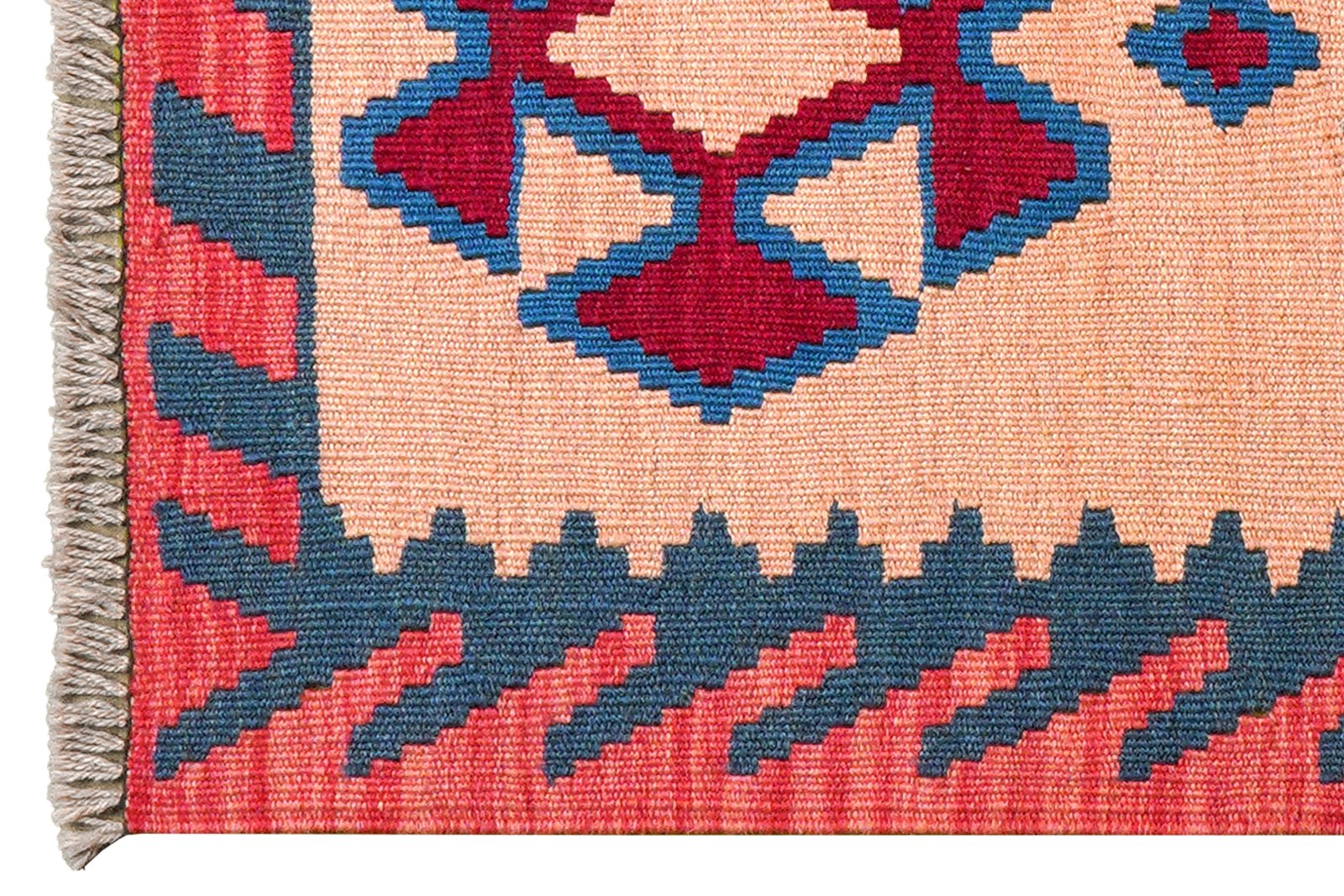 Kelim Gashgai — Handmade, 61x89 cm, Beige, 100% Virgin Wool | View 3