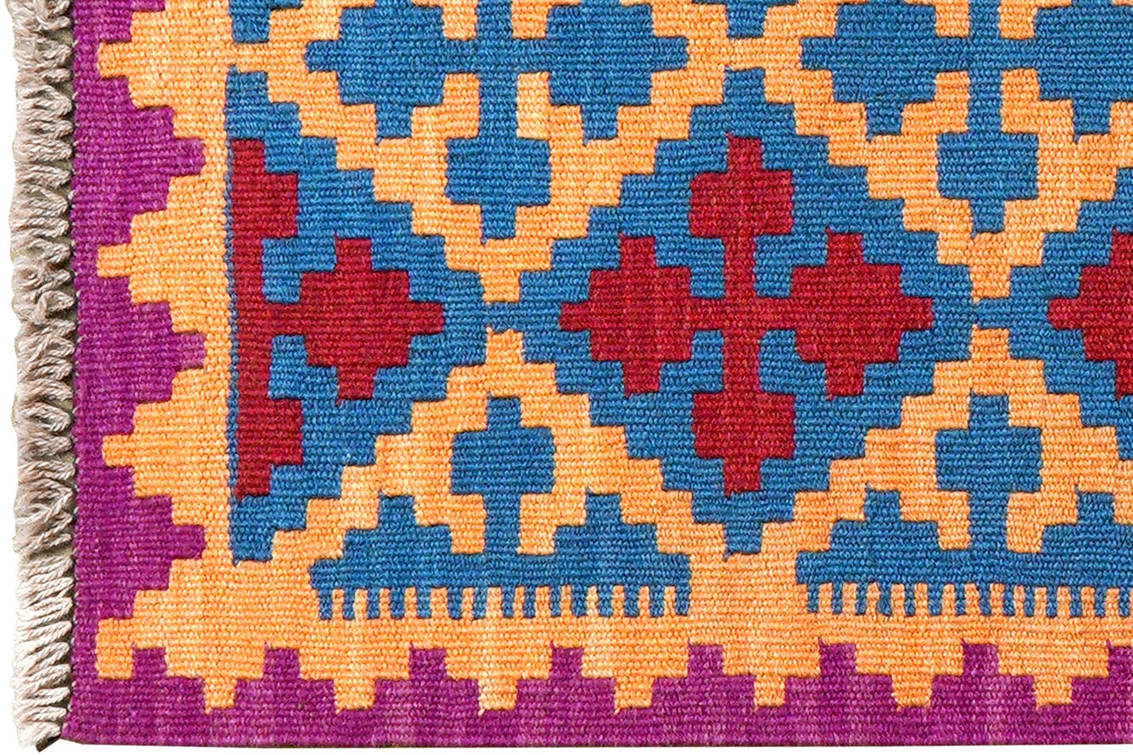 Kelim Gashgai — Handmade, 60x103 cm, Beige, 100% Virgin Wool | View 3