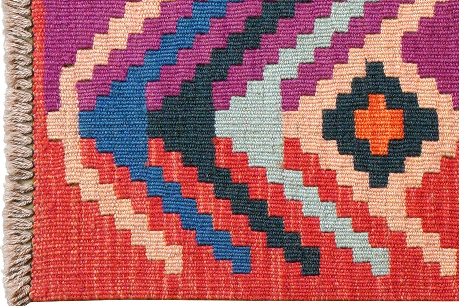 Kelim Gashgai — Handmade, 62x86 cm, Violett, 100% Virgin Wool | View 3