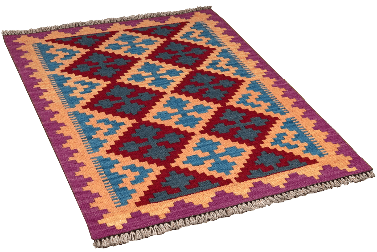 Kelim Gashgai — Handmade, 64x103 cm, Beige, 100% Virgin Wool | View 4