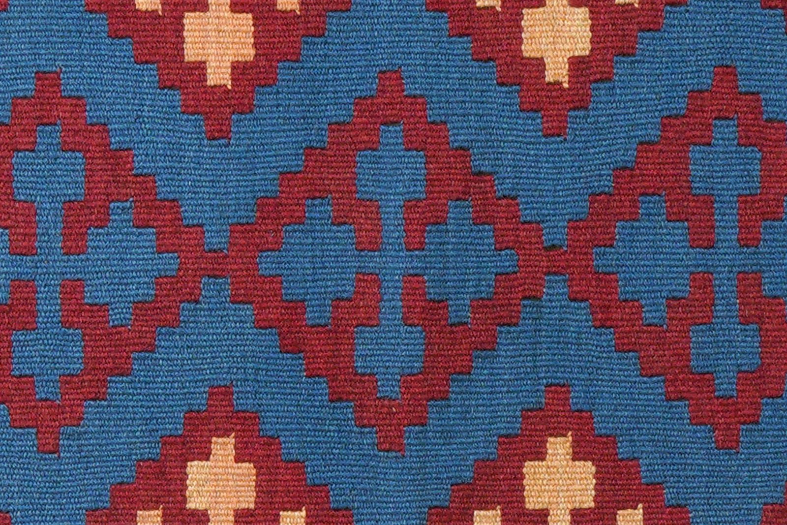 Kelim Gashgai — Handmade, 61x95 cm, Blue, 100% Virgin Wool | View 5