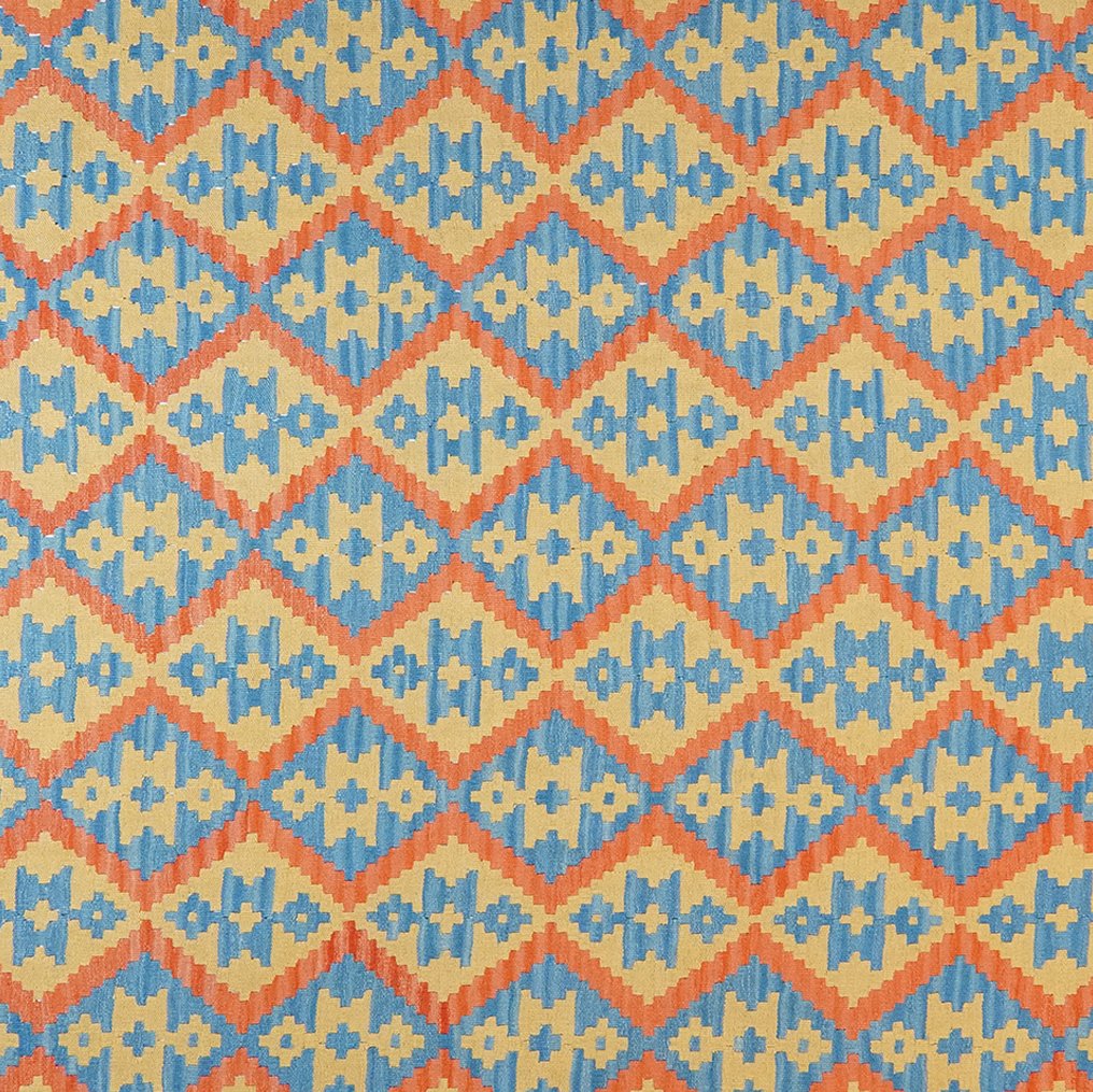 Kelim Gashgai — Handmade, 300x385 cm, Orange, 100% Virgin Wool | View 4