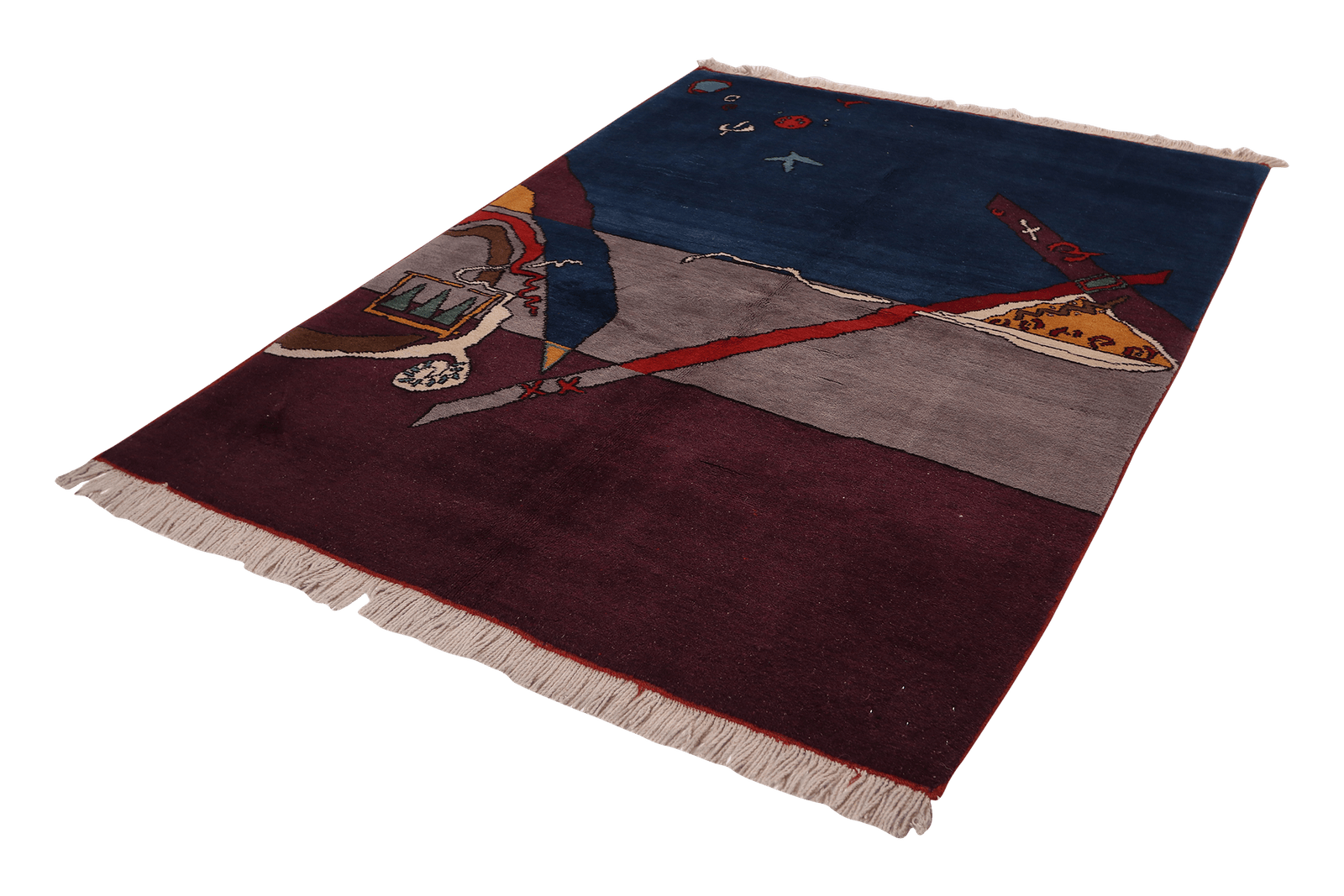 Konya — Hand-knotted, 143x196 cm, Blue, 100% Virgin Wool | View 5