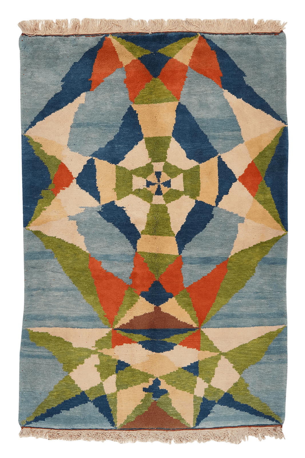 Konya — Hand-knotted, 131x192 cm, Blue, 100% Virgin Wool | Main view