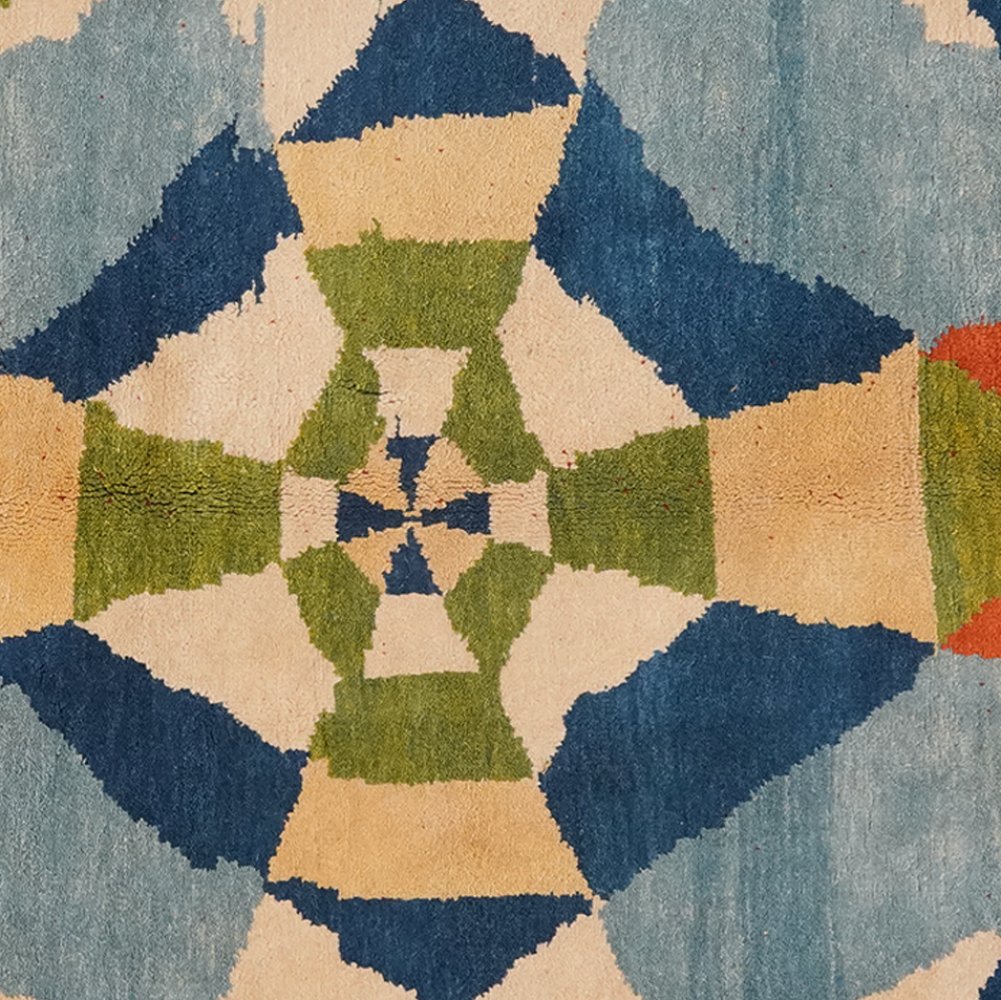 Konya — Hand-knotted, 131x192 cm, Blue, 100% Virgin Wool | View 4