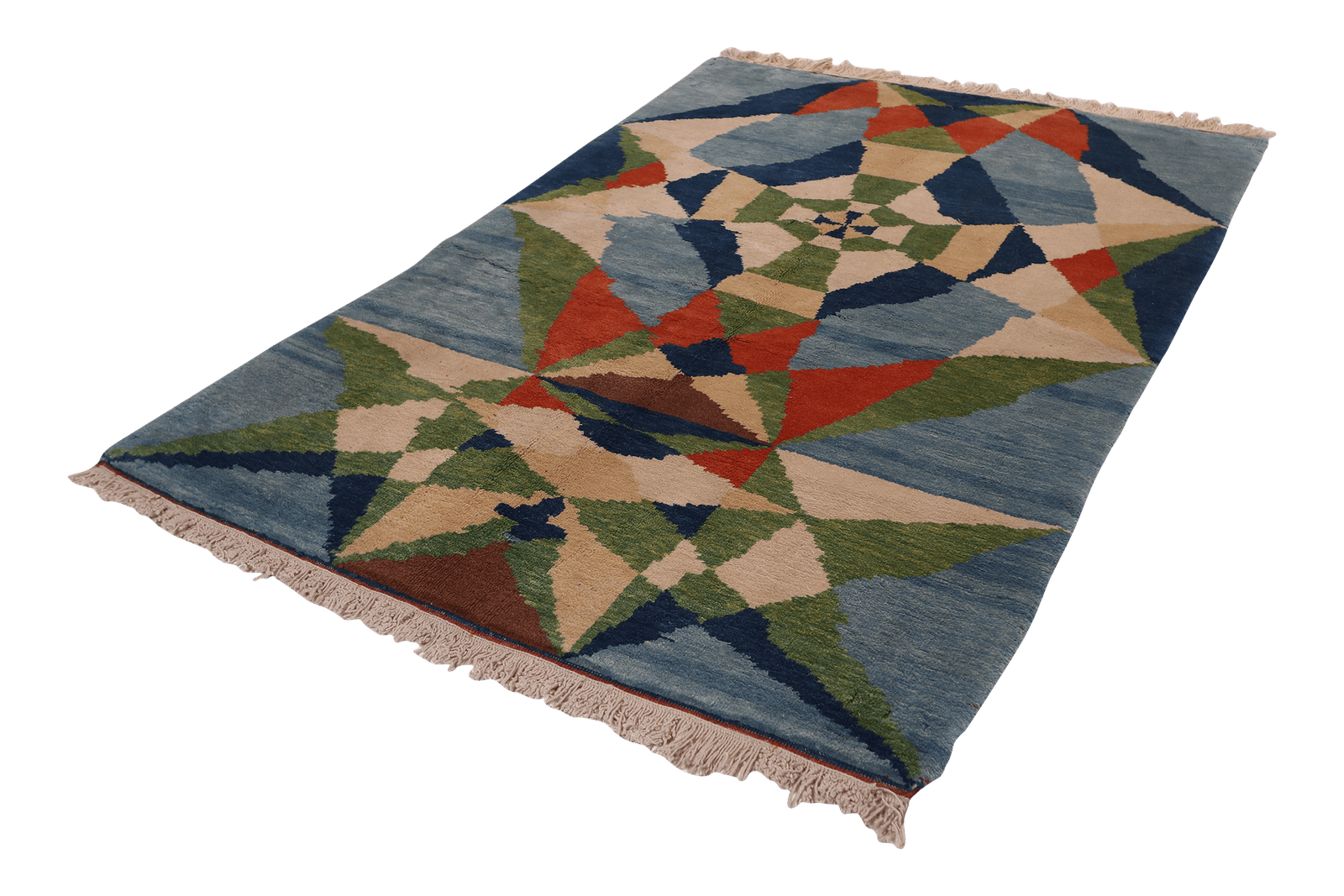 Konya — Hand-knotted, 131x192 cm, Blue, 100% Virgin Wool | View 5