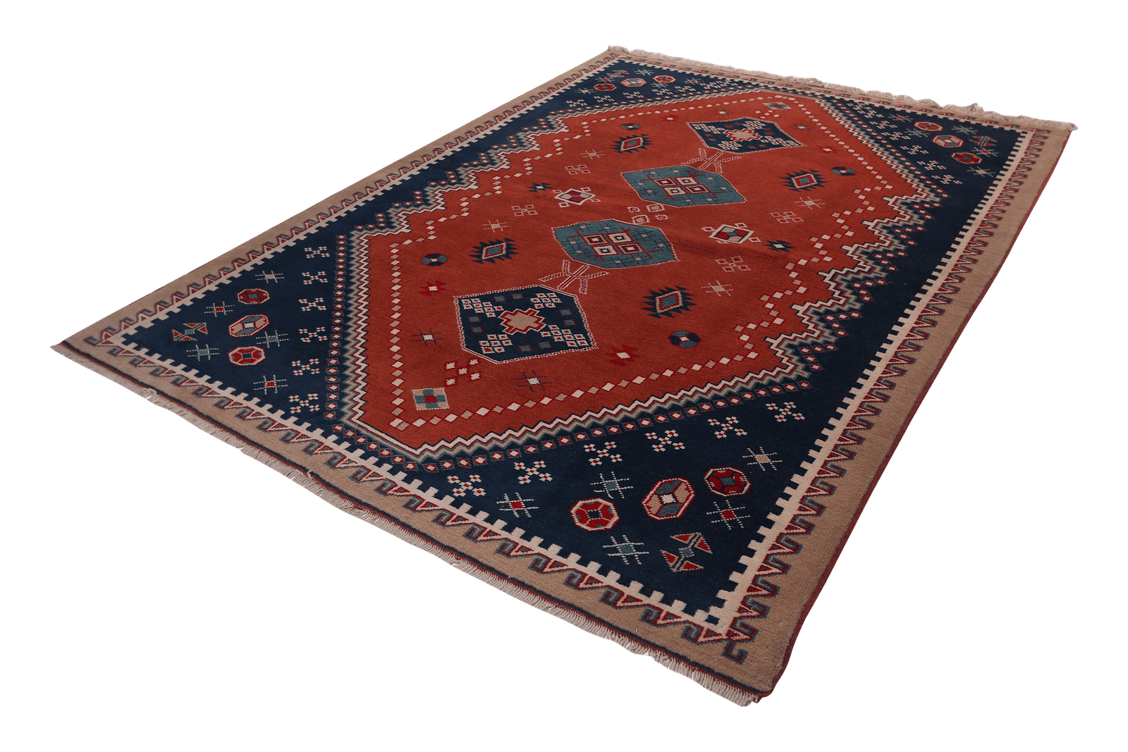 Konya — Hand-knotted, 178x241 cm, Red, 100% Virgin Wool | View 5