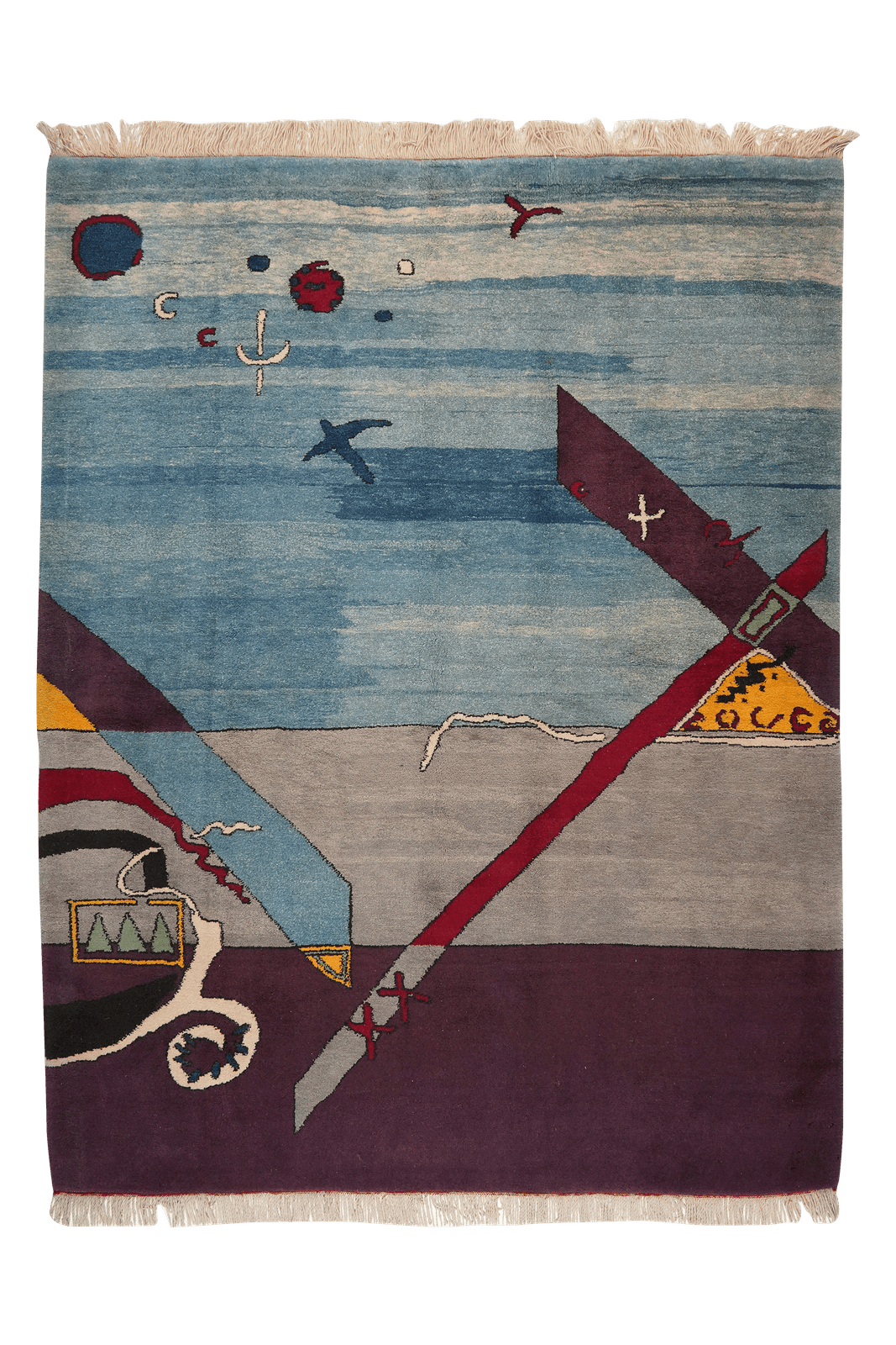 Konya — Hand-knotted, 186x239 cm, Blue, 100% Virgin Wool | Main view