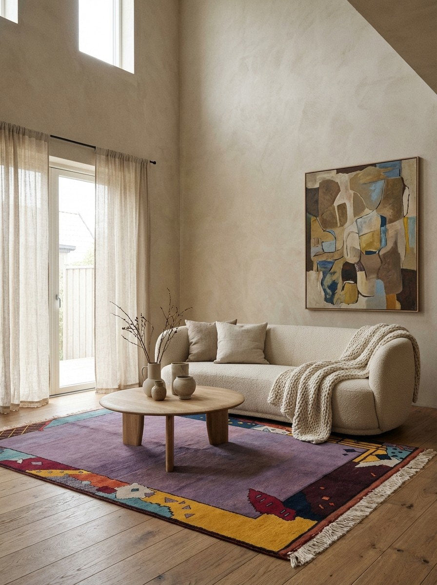 Konya — Handgefertigt, 190x136 cm, Bunt, 100% Virgin Wool | Main view