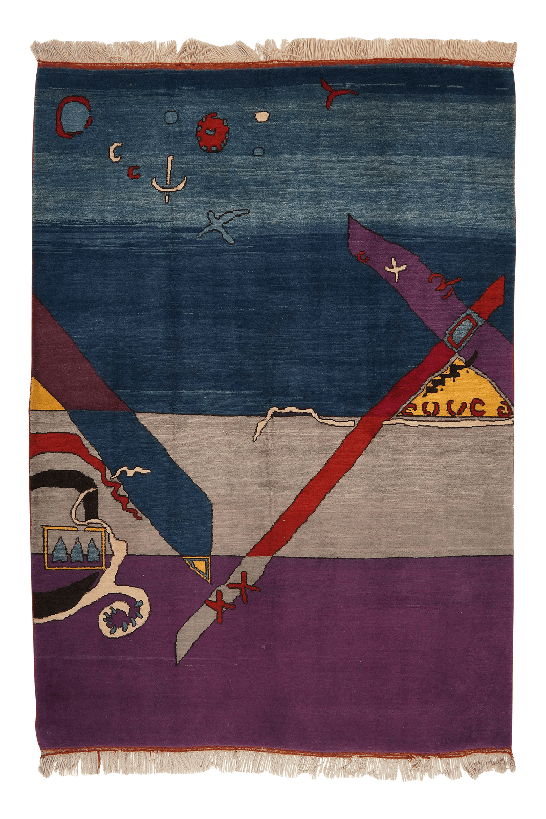 Konya — Hand-knotted, 175x242 cm, Blue, 100% Virgin Wool | Main view