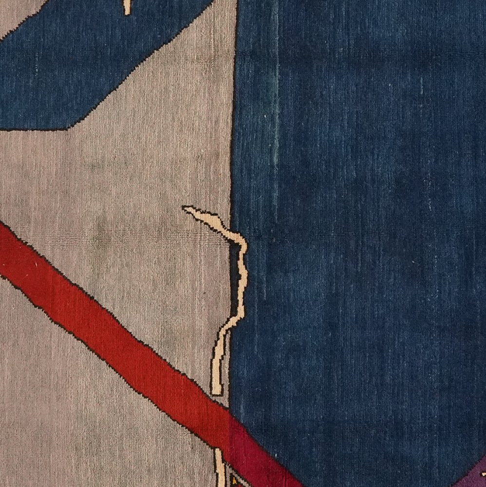 Konya — Hand-knotted, 175x242 cm, Blue, 100% Virgin Wool | View 4