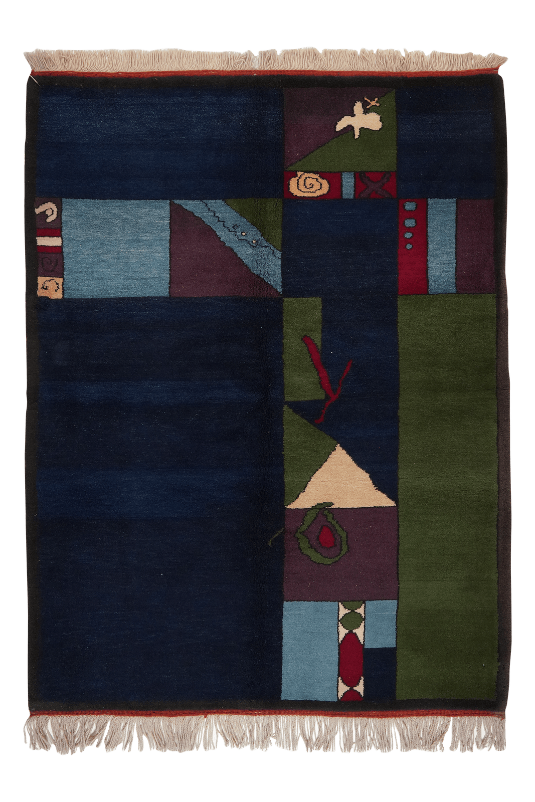 Konya — Hand-knotted, 148x192 cm, Blue, 100% Virgin Wool | Main view