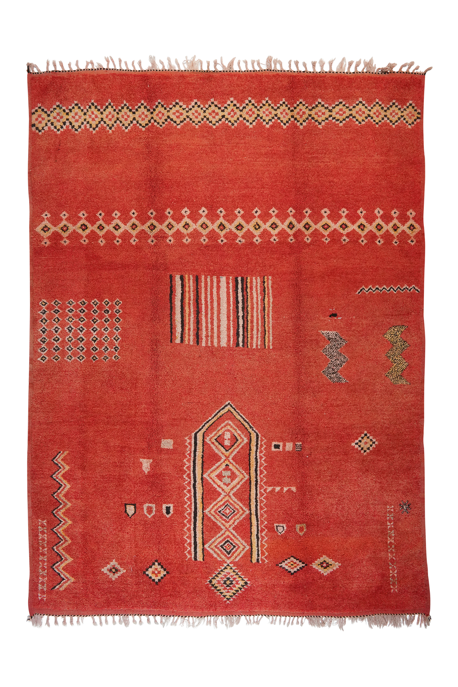 Mrirt Haya — Handgefertigt, 326x254 cm, Rot, 100% Virgin Wool | Main view