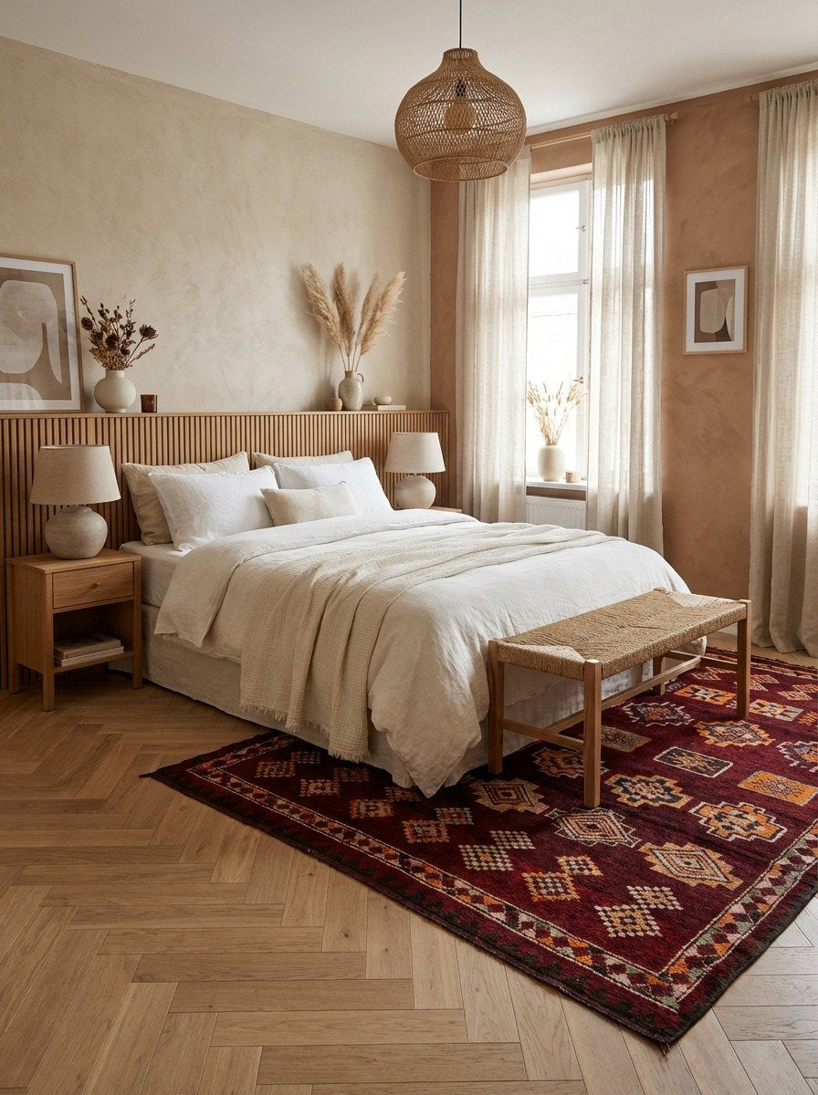 Al Haouz Dana — Handgefertigt, 374x202 cm, 100% Virgin Wool | Detail view