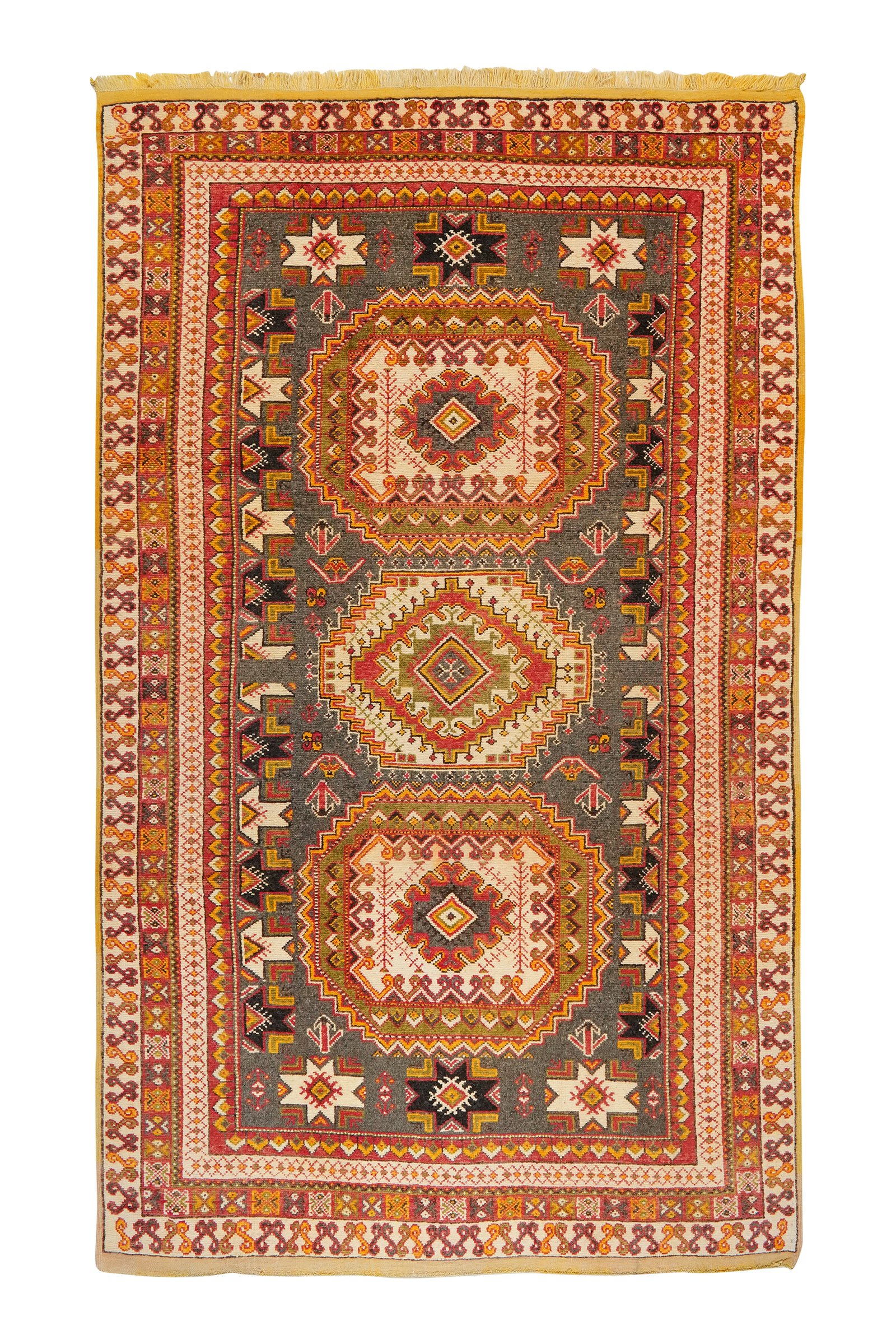 Ouzguit Jamelia — Handgefertigt, 320x192 cm, Rot, 100% Virgin Wool | Main view