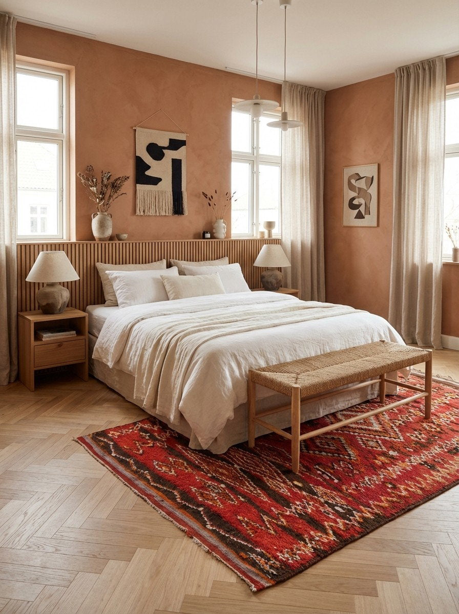 Mrirt Aleyna — Handgefertigt, 340x182 cm, Bunt, 100% Virgin Wool | Detail view