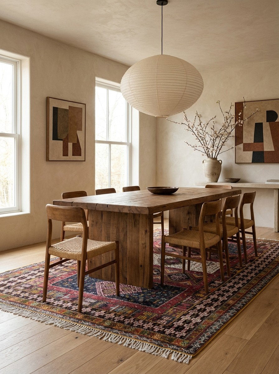 Ouzguit Yusra — Handgefertigt, 433x246 cm, 100% Virgin Wool | Detail view