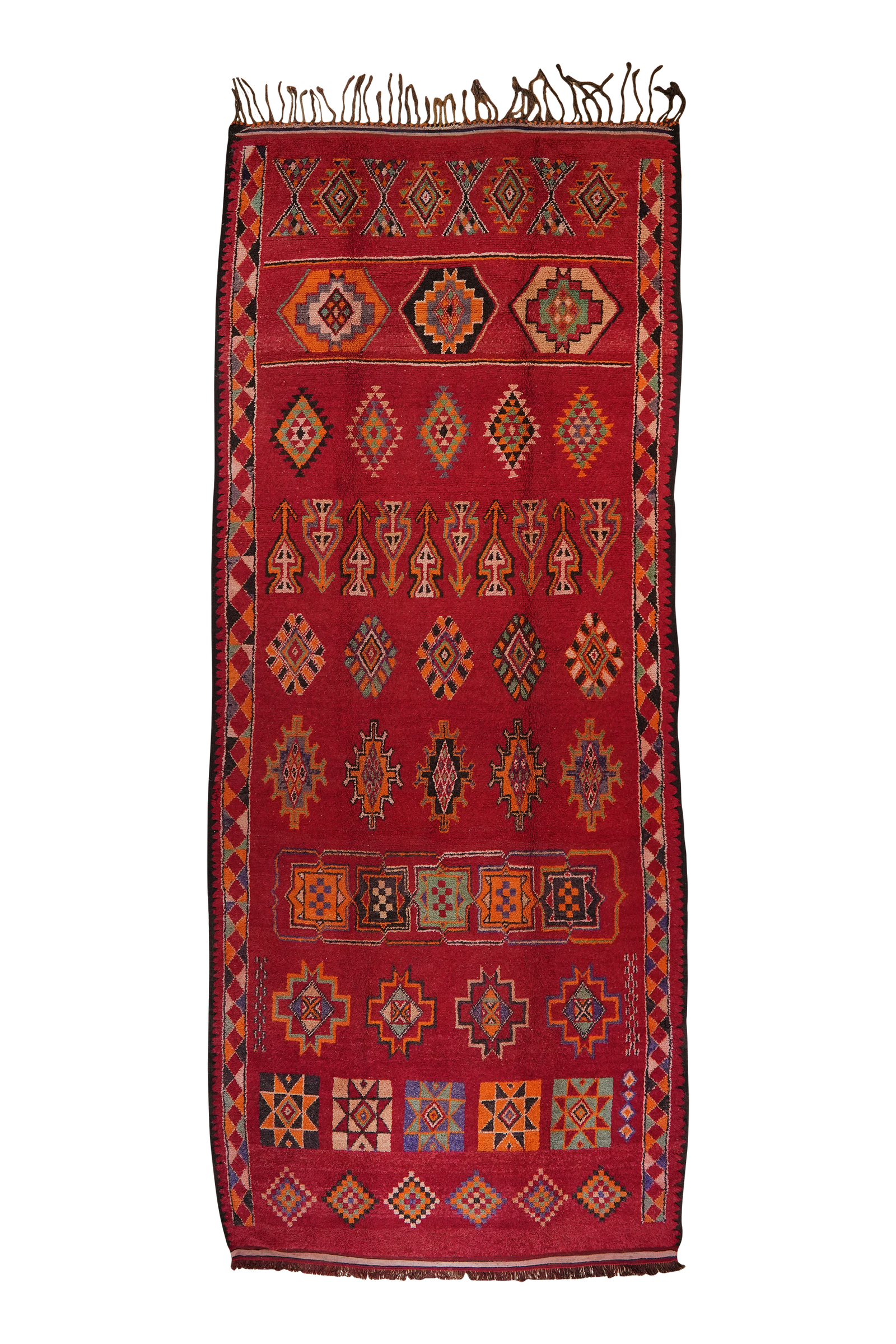 Al Haouz Sara — Handgefertigt, 500x205 cm, 100% Virgin Wool | Main view