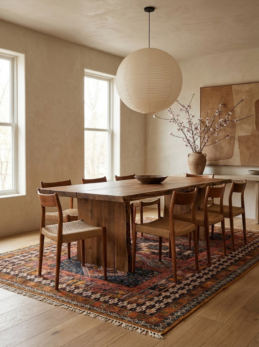 Ouzguit Lanika — Handgefertigt, 440x258 cm, 100% Virgin Wool | Detail view