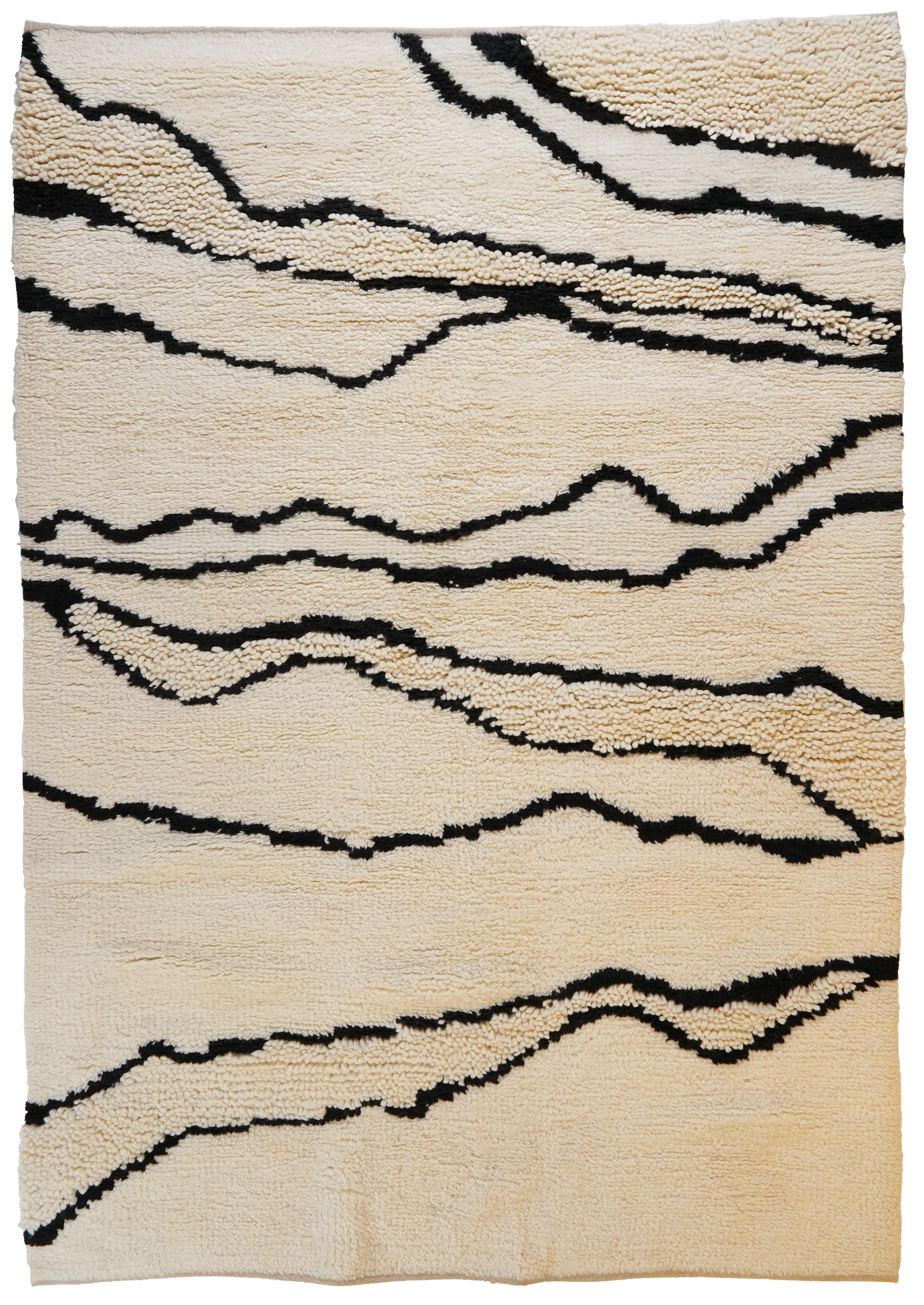 Morrocan Mirage — Handgefertigt, 180x120 cm, Beige, 100% Virgin Wool | Main view