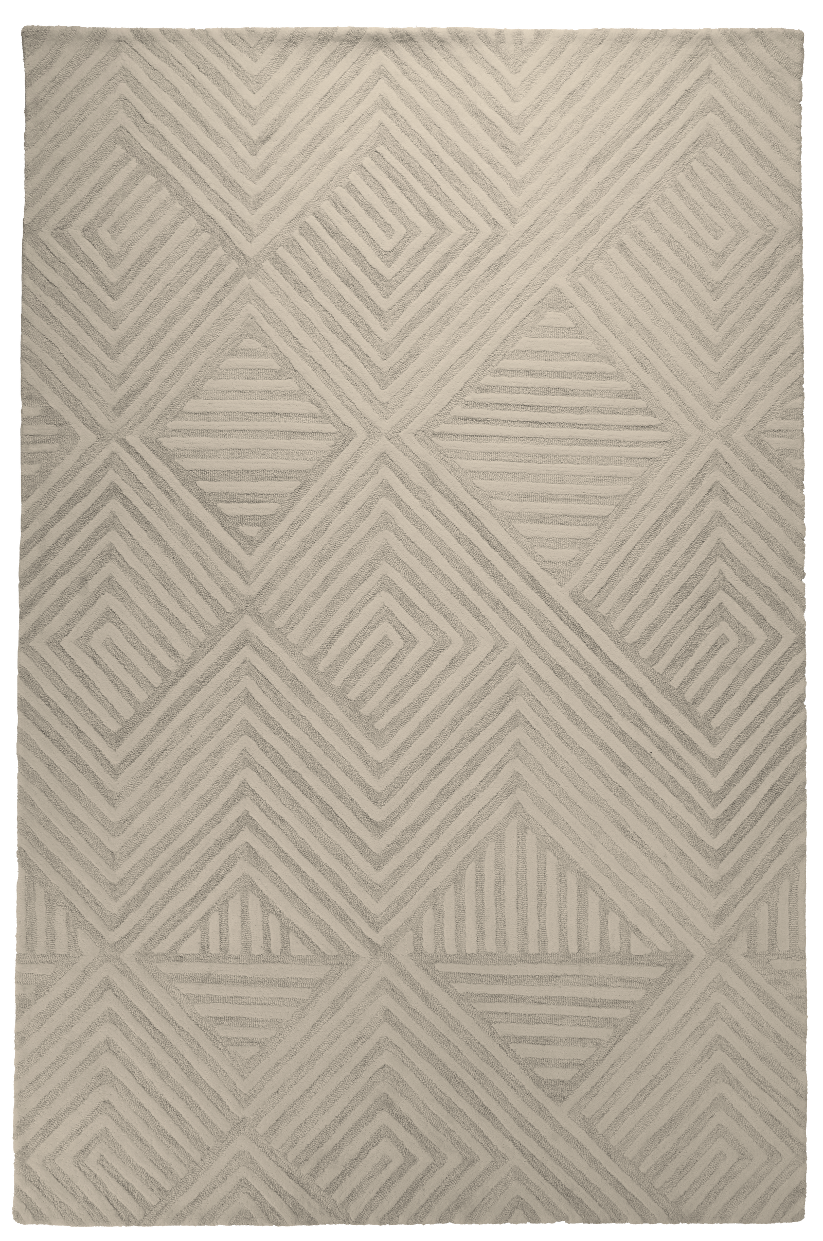 Maze — Handgefertigt, 180x120 cm, Beige, 100% Virgin Wool | Main view