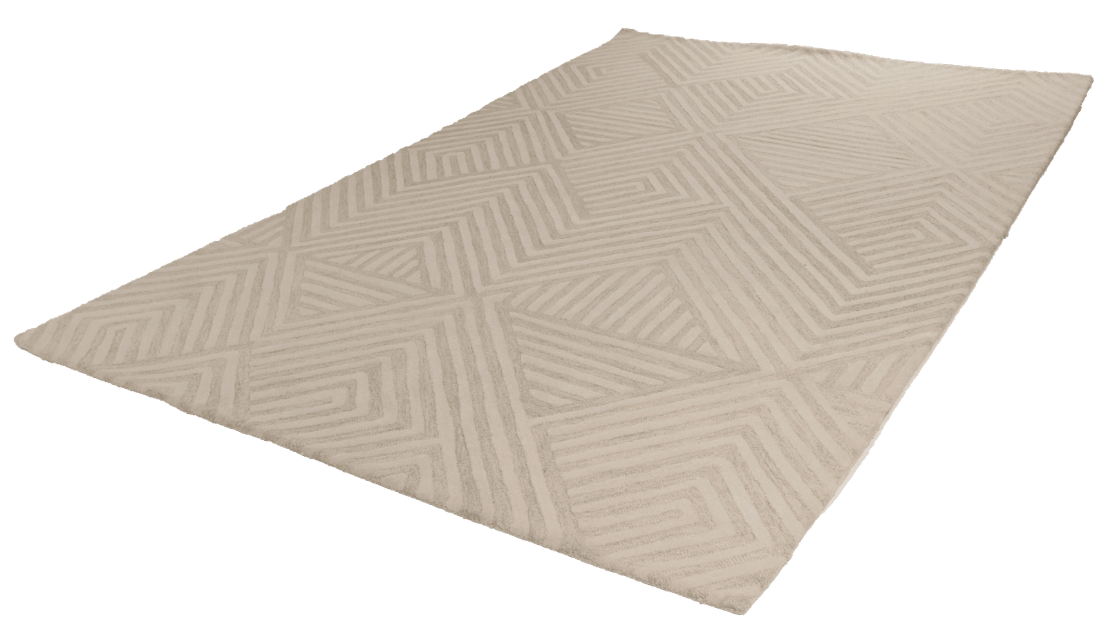 Maze — Hand-knotted, 170x240 cm, Beige, 100% Virgin Wool | View 4