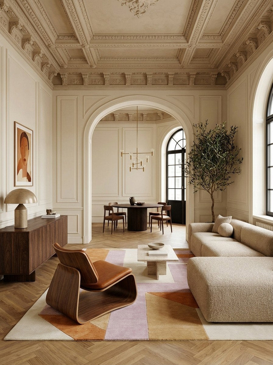 Milo — Handgefertigt, 300x200 cm, Bunt, 50% Schurwolle, 50% Viskose | Detail view