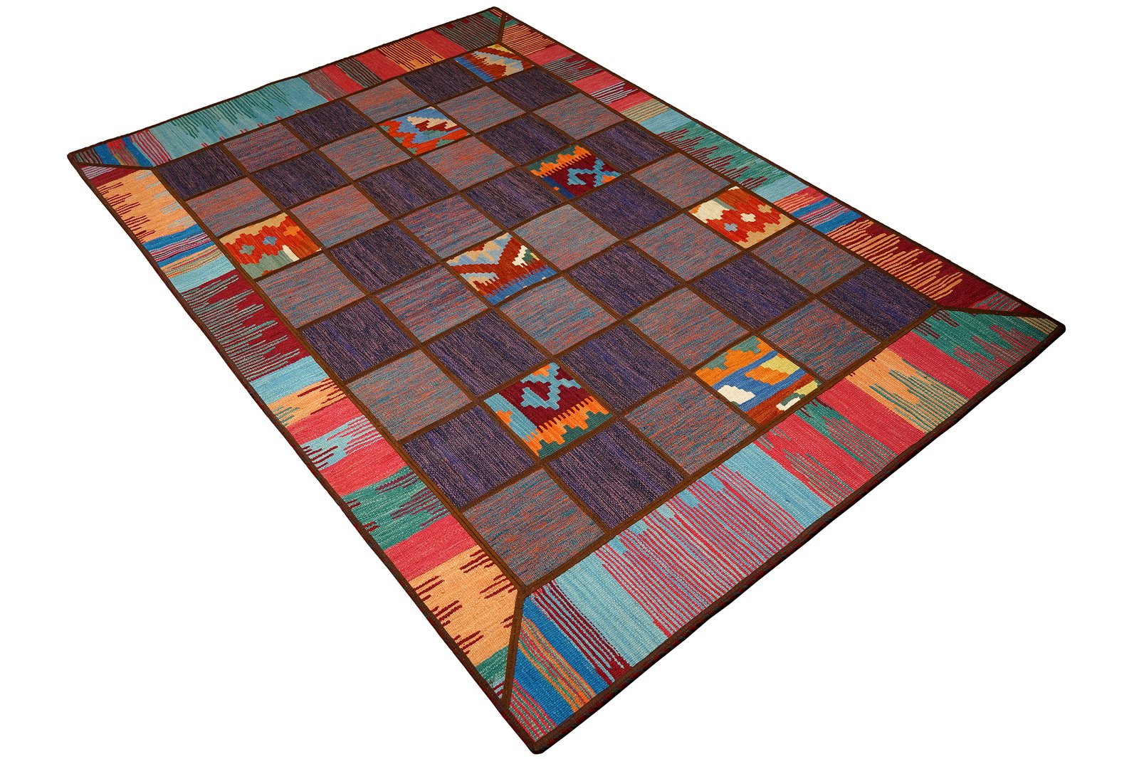 Kelim Tekkeh — Handmade, 150x200 cm, Multicolor, 100% Virgin Wool | View 4
