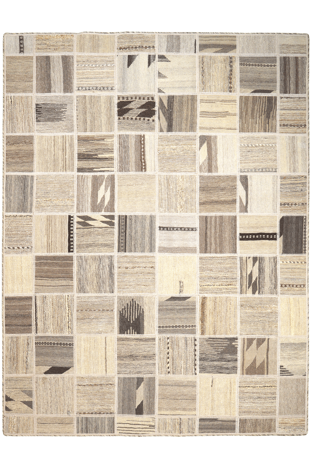 Kelim Tekkeh — Handmade, 150x200 cm, Beige, 100% Virgin Wool | Main view