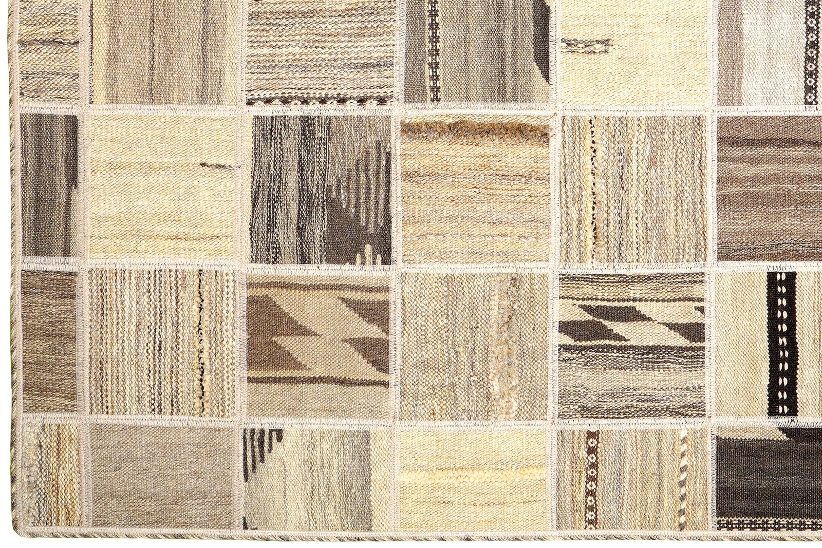 Kelim Tekkeh — Handmade, 150x200 cm, Beige, 100% Virgin Wool | View 3