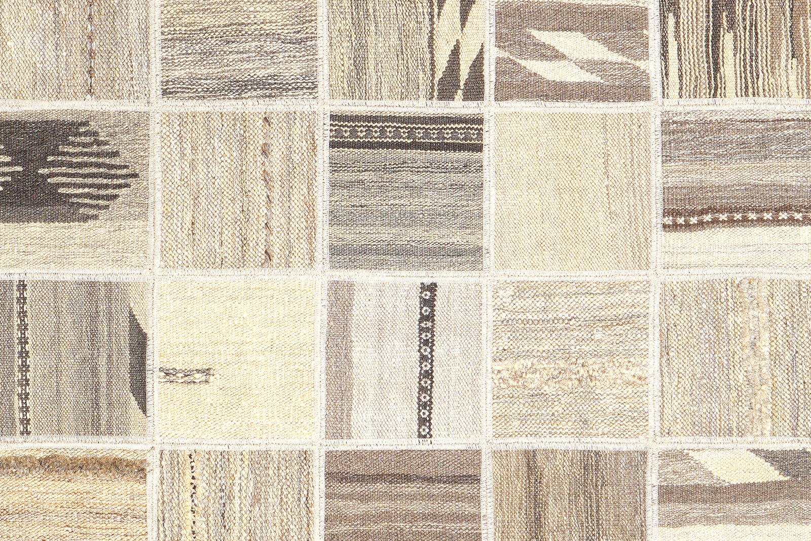 Kelim Tekkeh — Handmade, 150x200 cm, Beige, 100% Virgin Wool | View 5