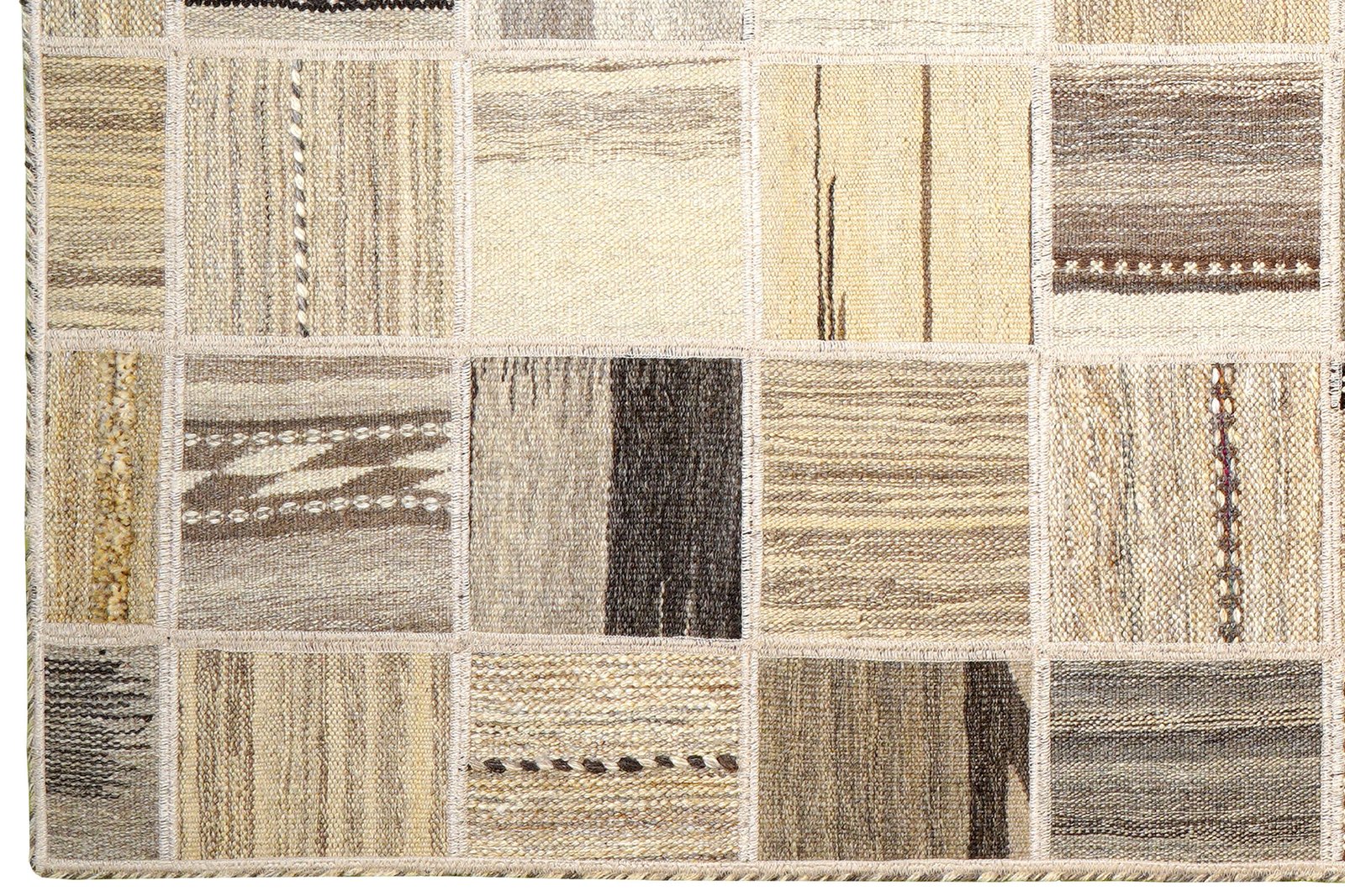 Kelim Tekkeh — Handmade, 150x200 cm, Beige, 100% Virgin Wool | View 3