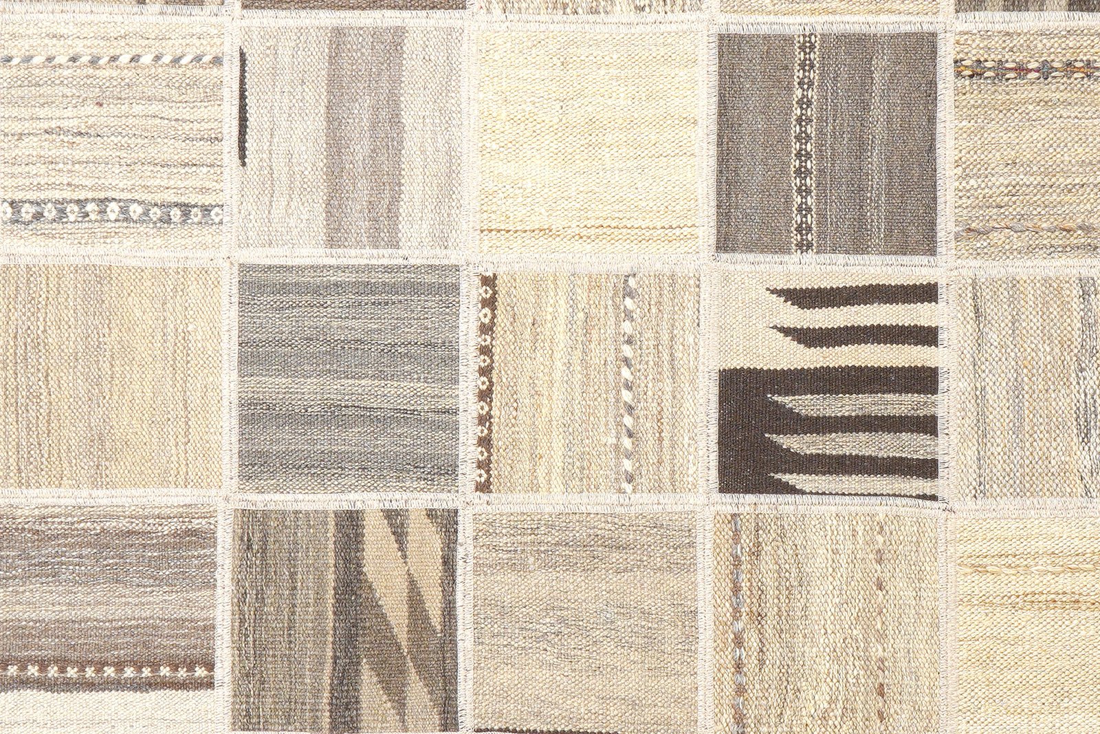 Kelim Tekkeh — Handmade, 150x200 cm, Beige, 100% Virgin Wool | View 5