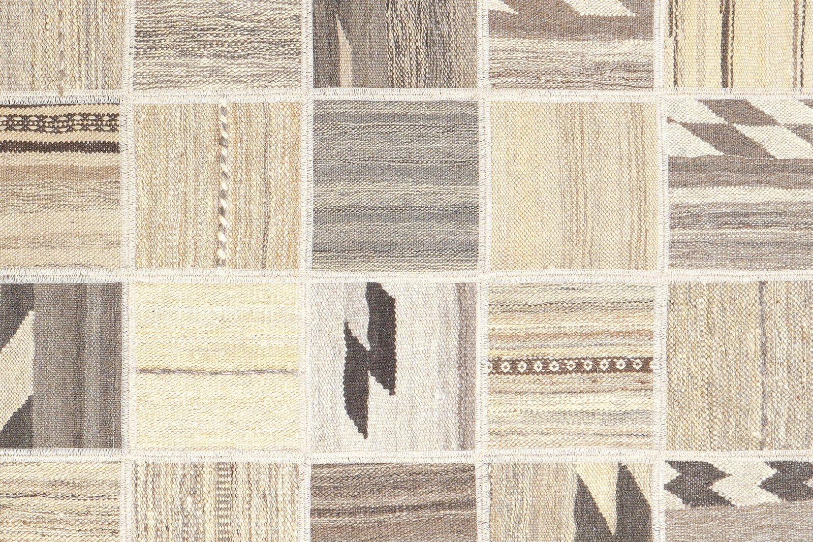 Kelim Tekkeh — Handmade, 150x200 cm, Beige, 100% Virgin Wool | View 5