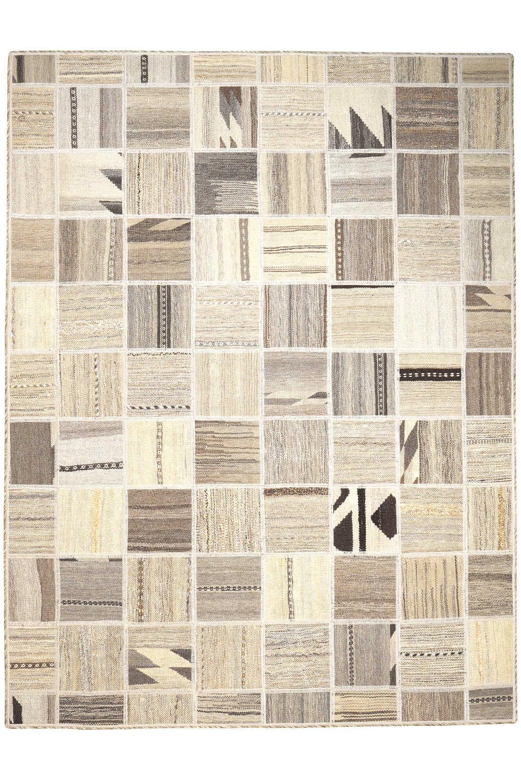 Kelim Tekkeh — Handmade, 150x200 cm, Beige, 100% Virgin Wool | Main view