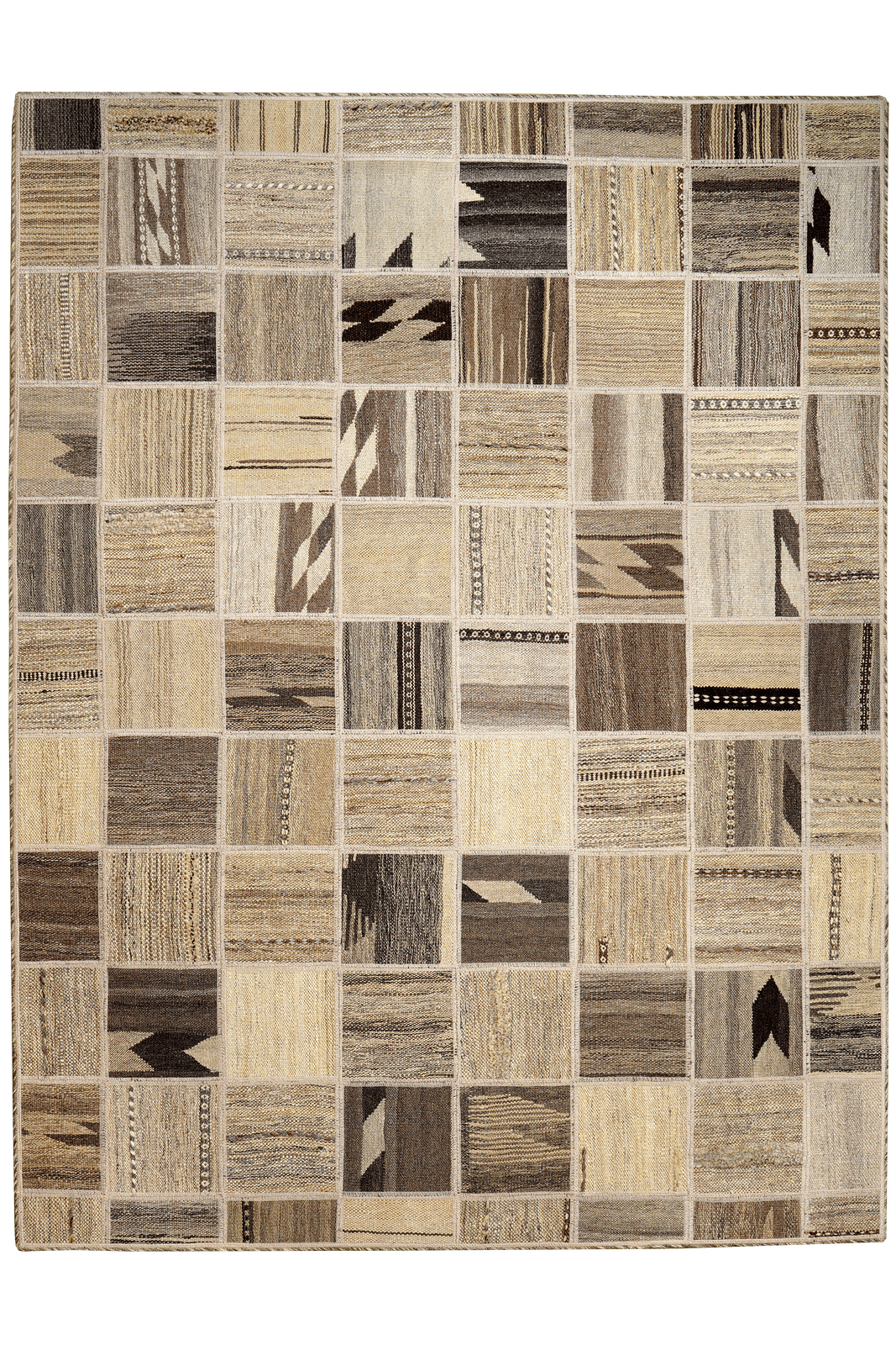 Kelim Tekkeh — Handmade, 150x200 cm, Beige, 100% Virgin Wool | Main view